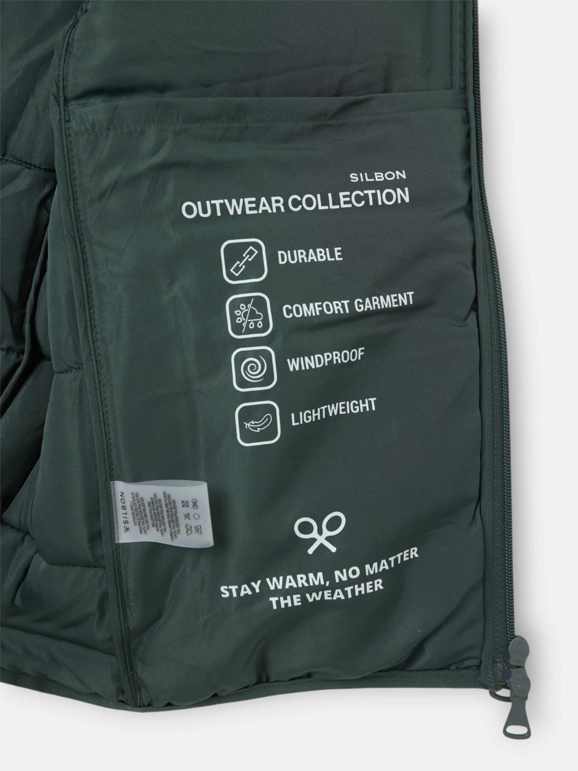 Colete clássico técnico verde