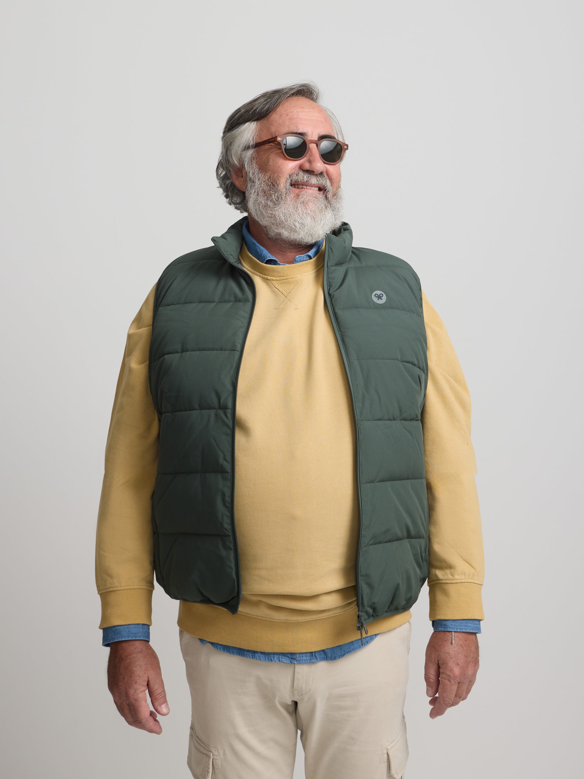 Colete clássico técnico verde