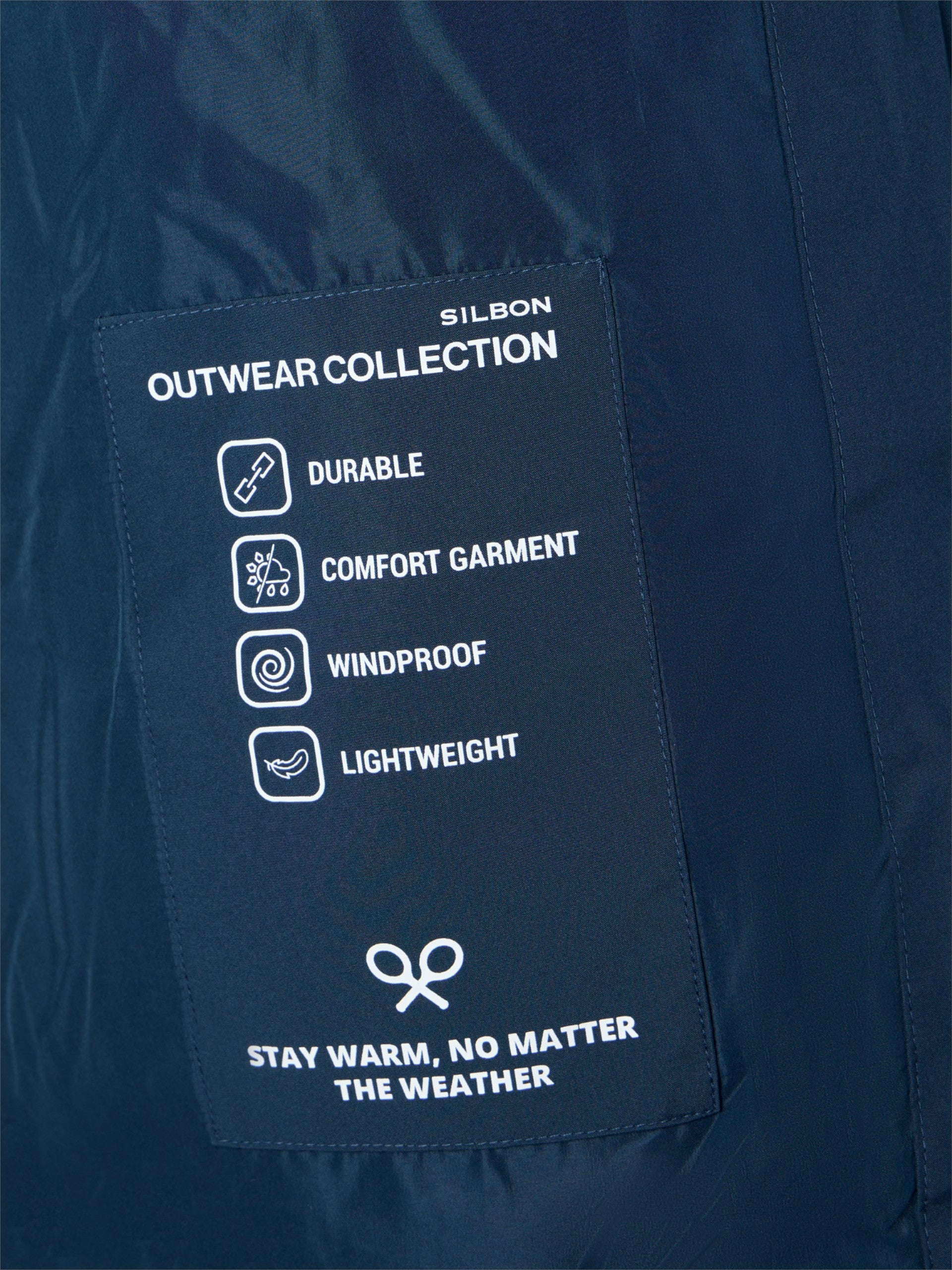 Manteau long matelassé à capuche bleu marine