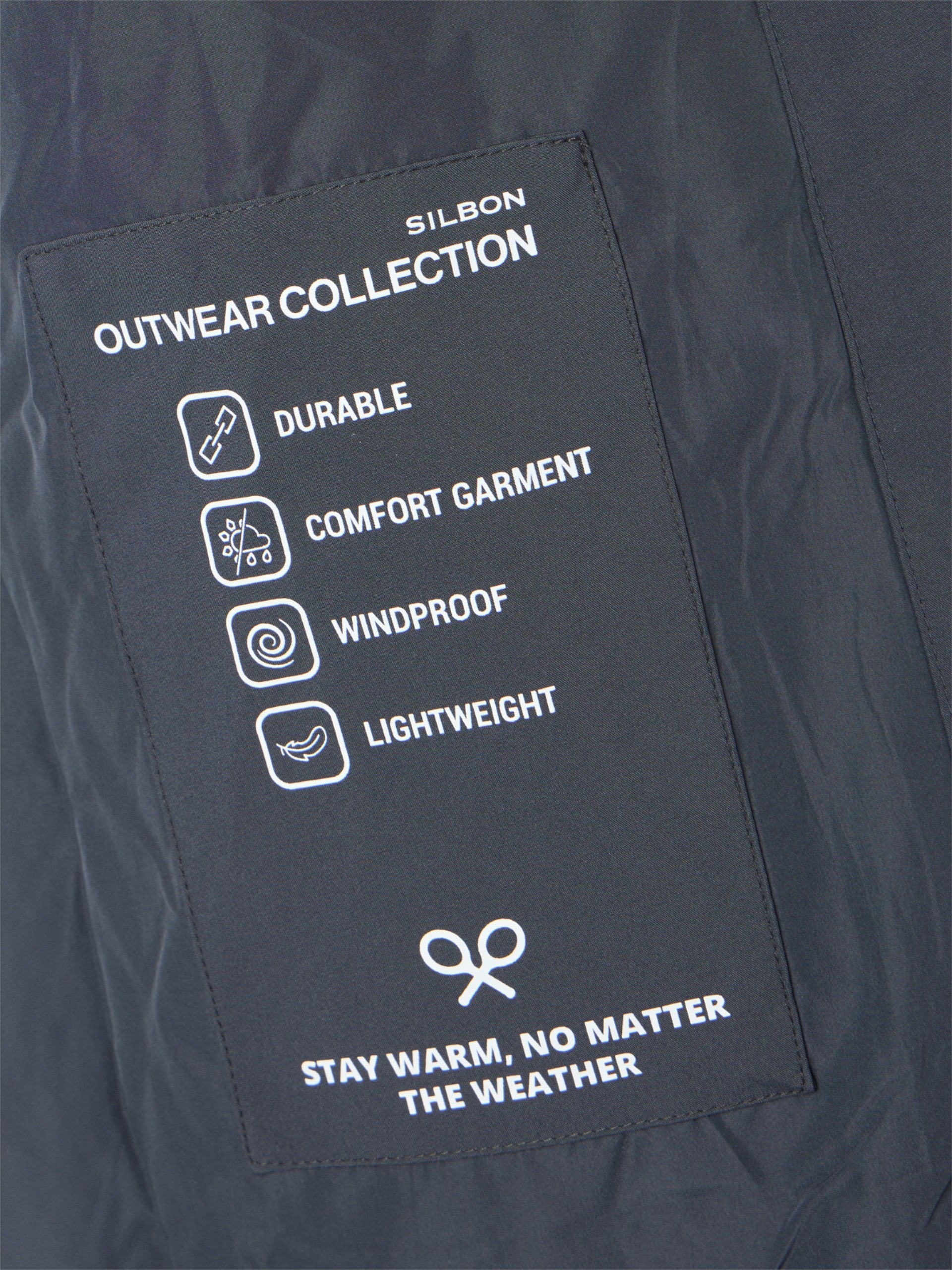 Manteau long matelassé à capuche grise