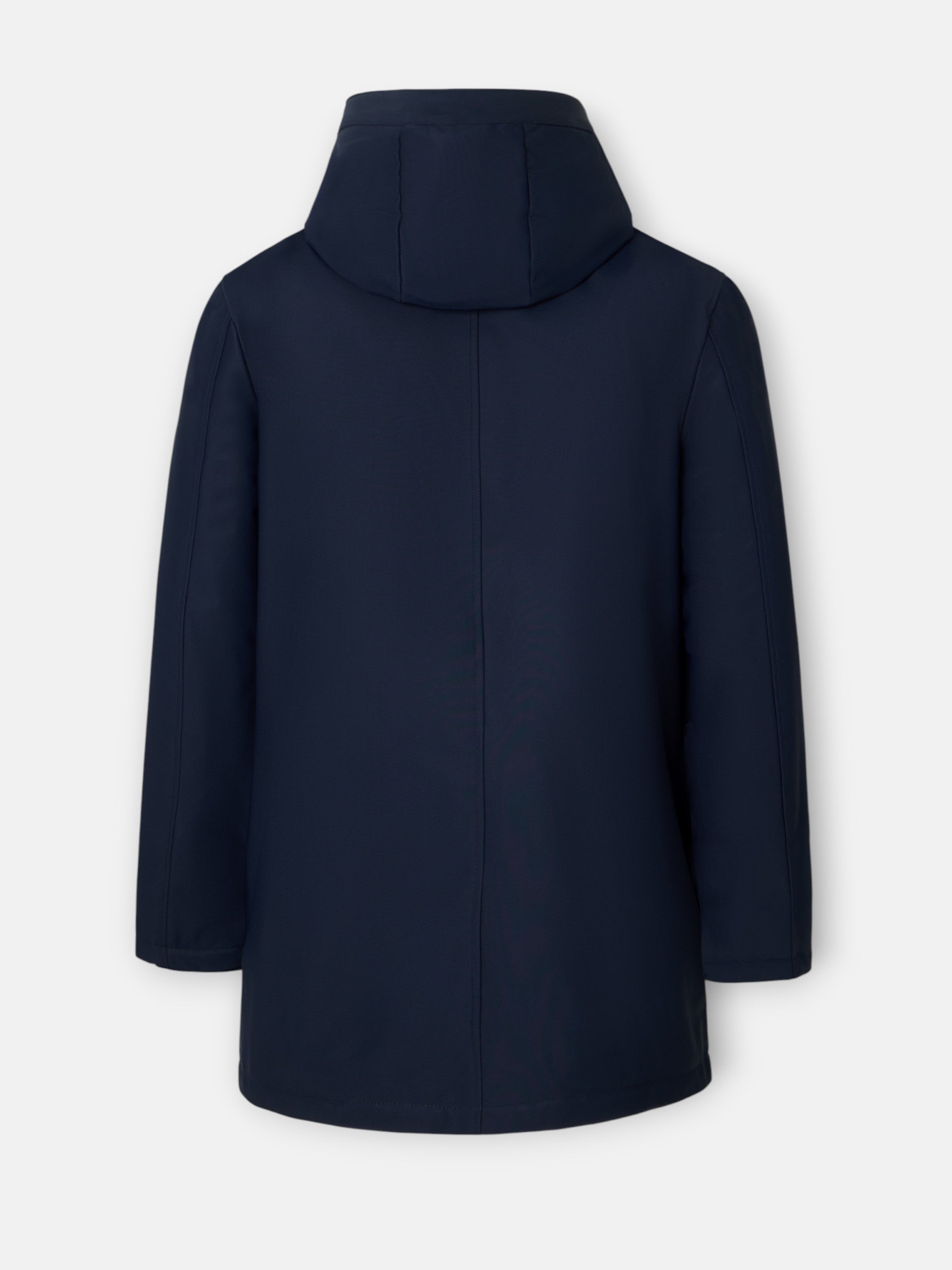 Parka technique de couture bleu marine