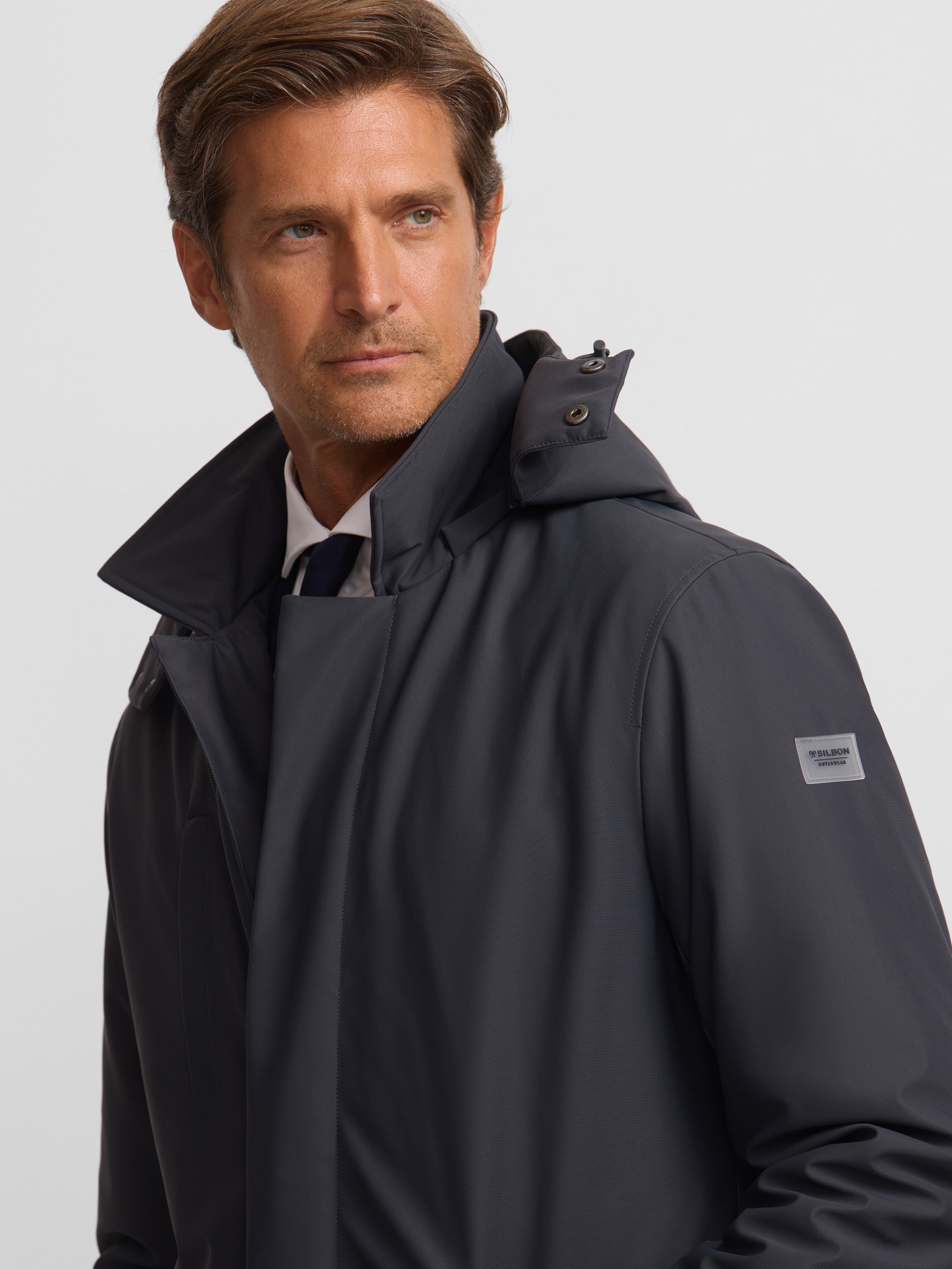 parka technique gris foncé sur mesure