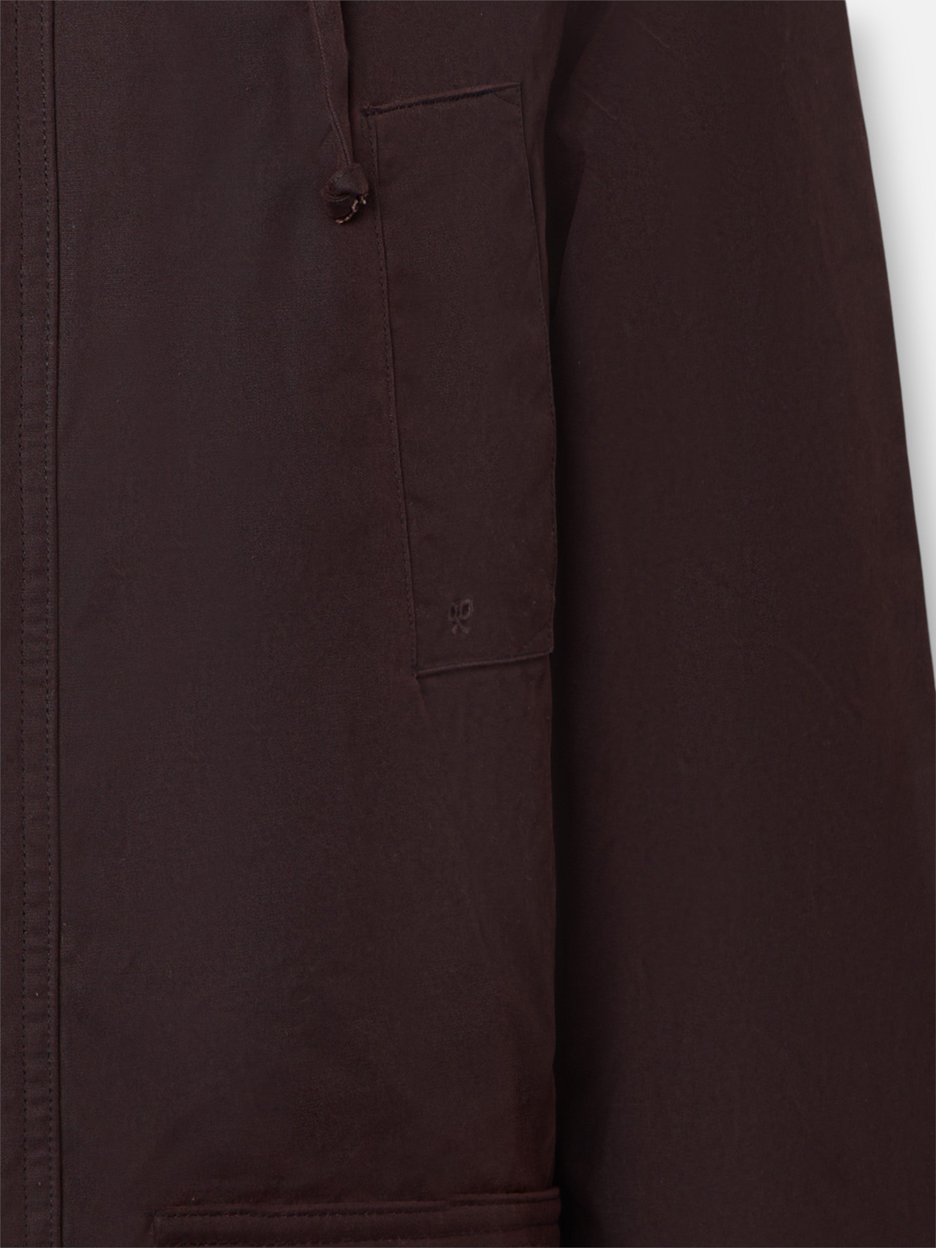 Manteau ciré marron foncé classique