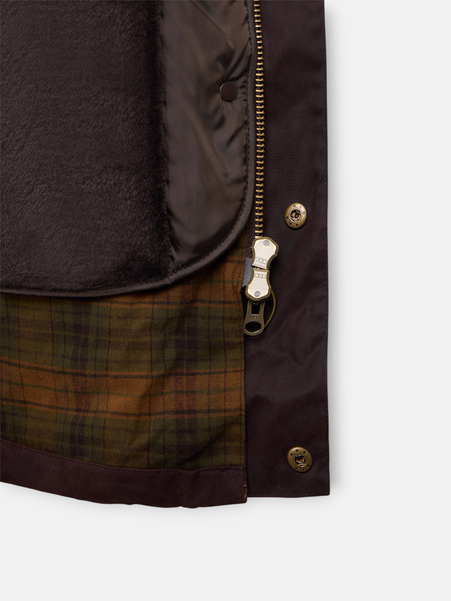 Manteau ciré marron foncé classique