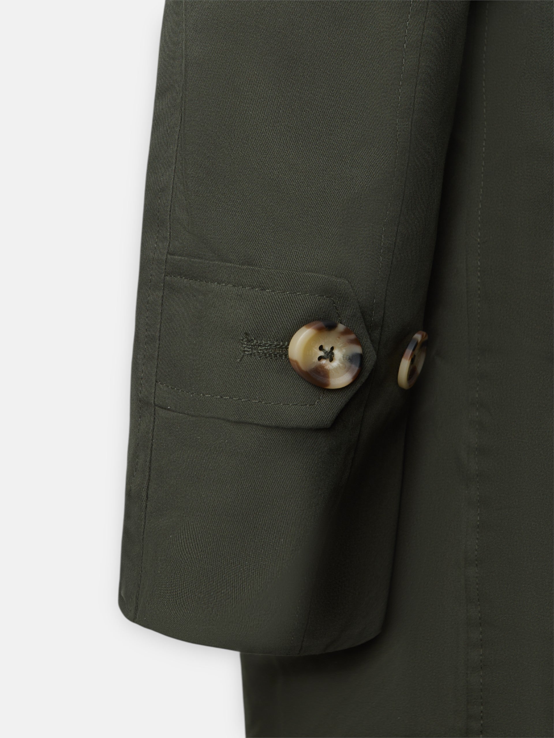 Green trench coat