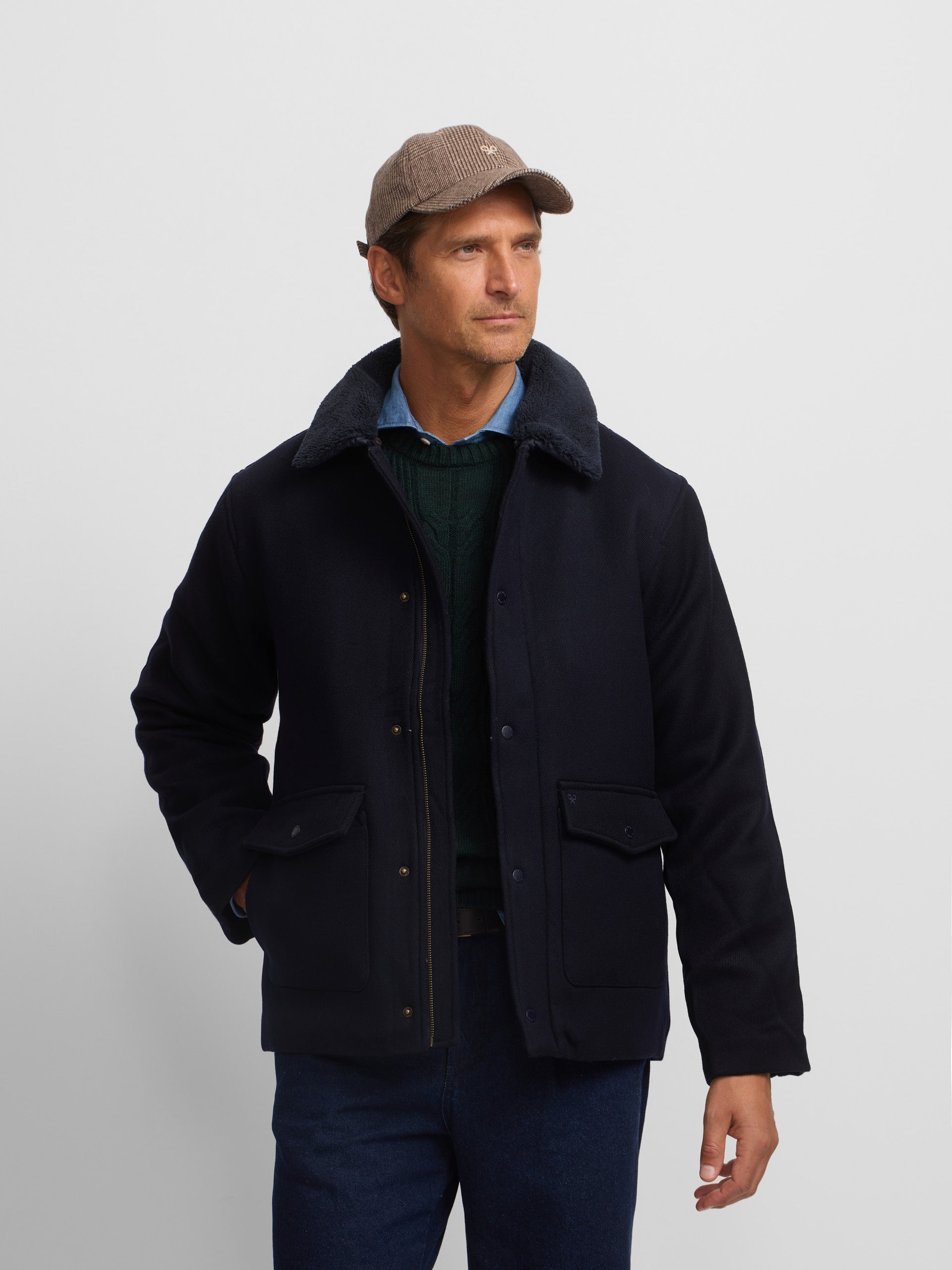 Classic navy blue jacket