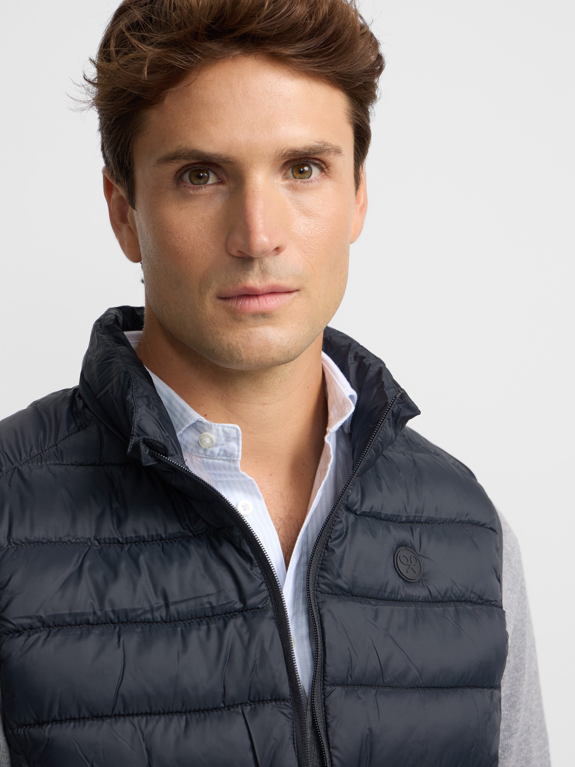 Colete ultraleve cinzento escuro