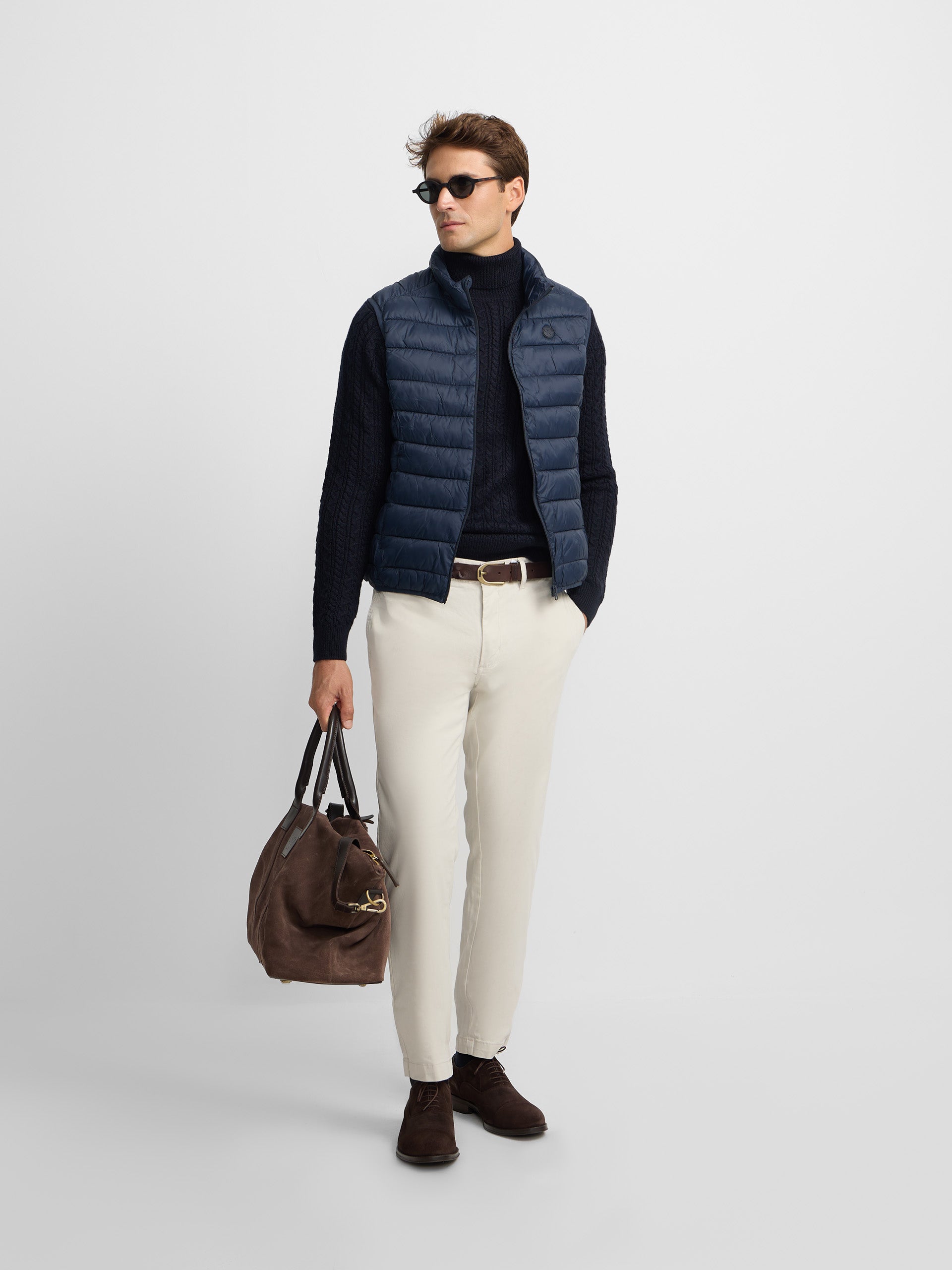 Colete ultraleve azul-marinho