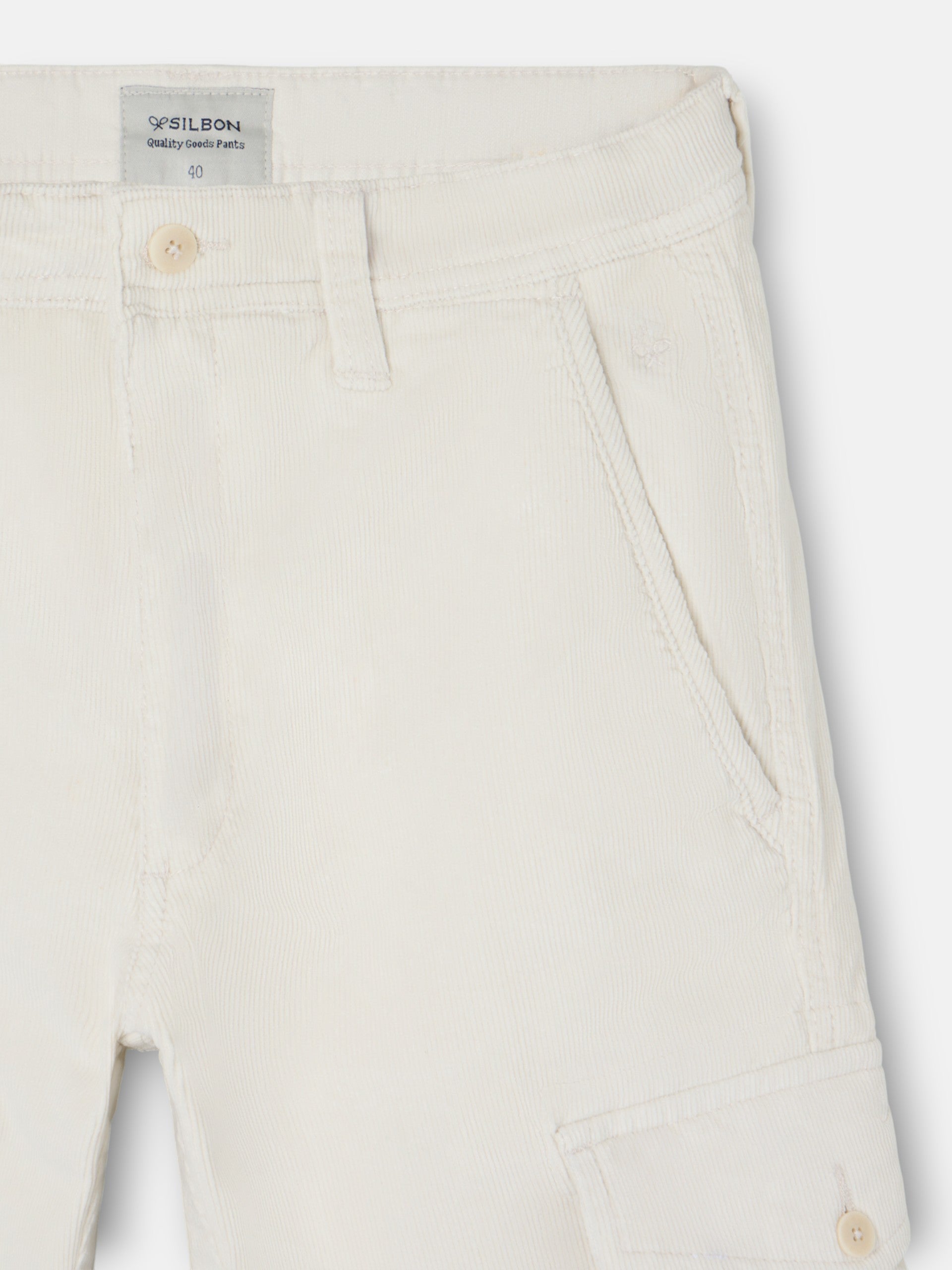 Stone corduroy cargo sport pants