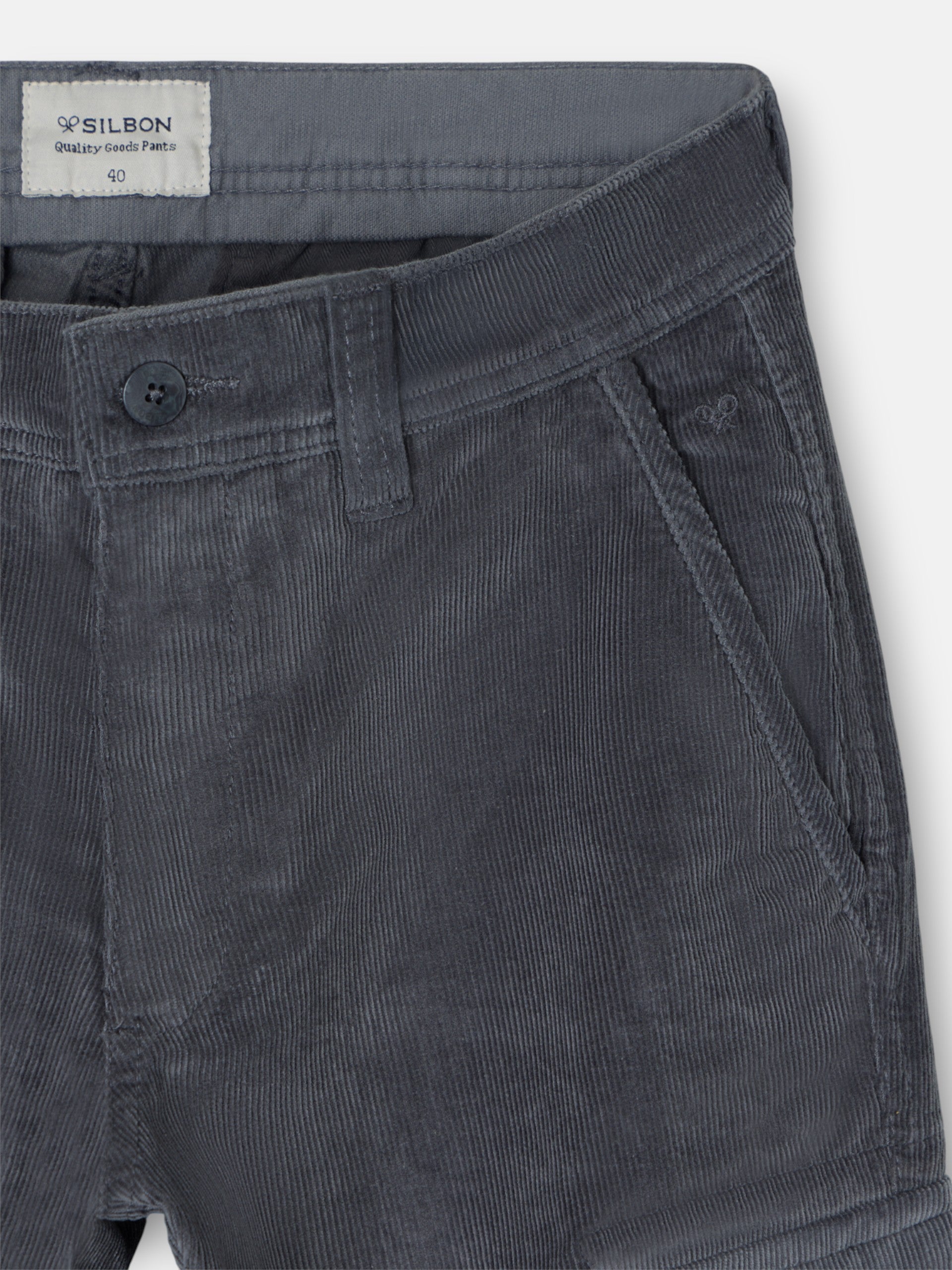 Gray corduroy cargo sport pants