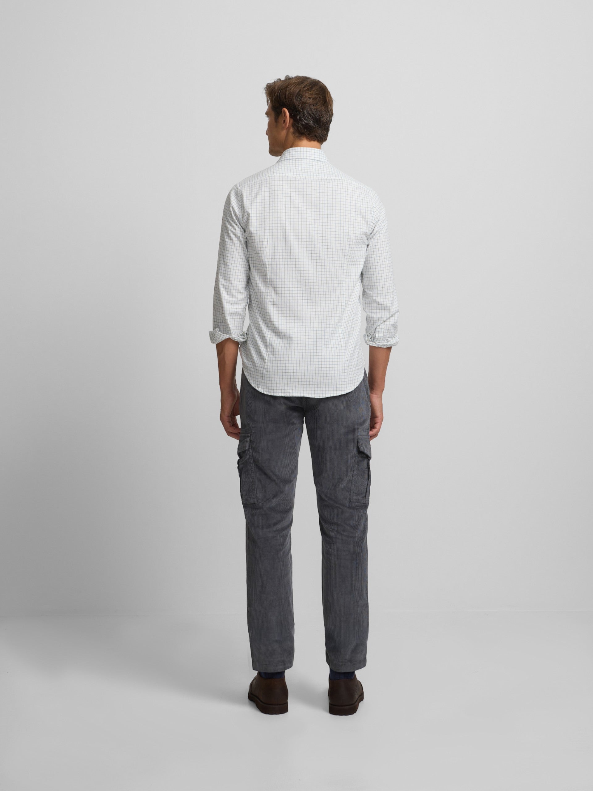 Gray corduroy cargo sport pants