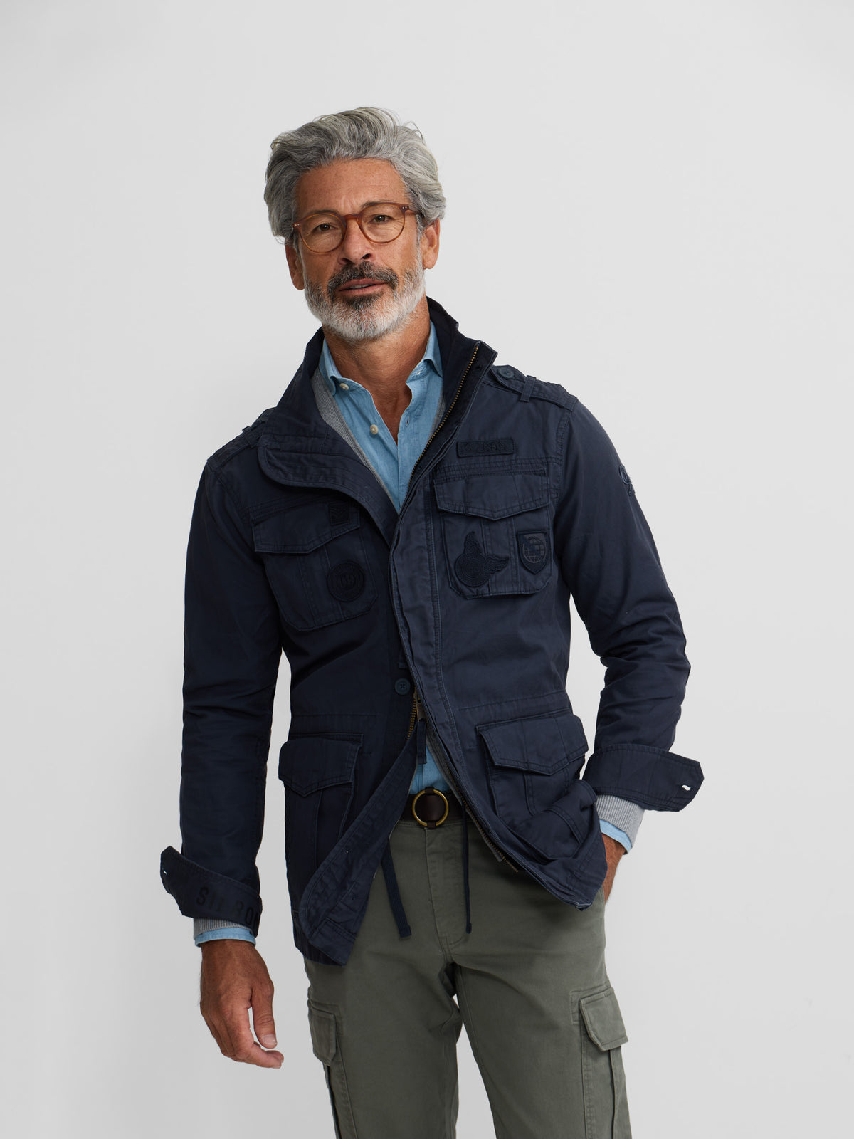 Veste Militaire Bleu Marine Pour Homme - Marque G-Star - Taille L En Coton