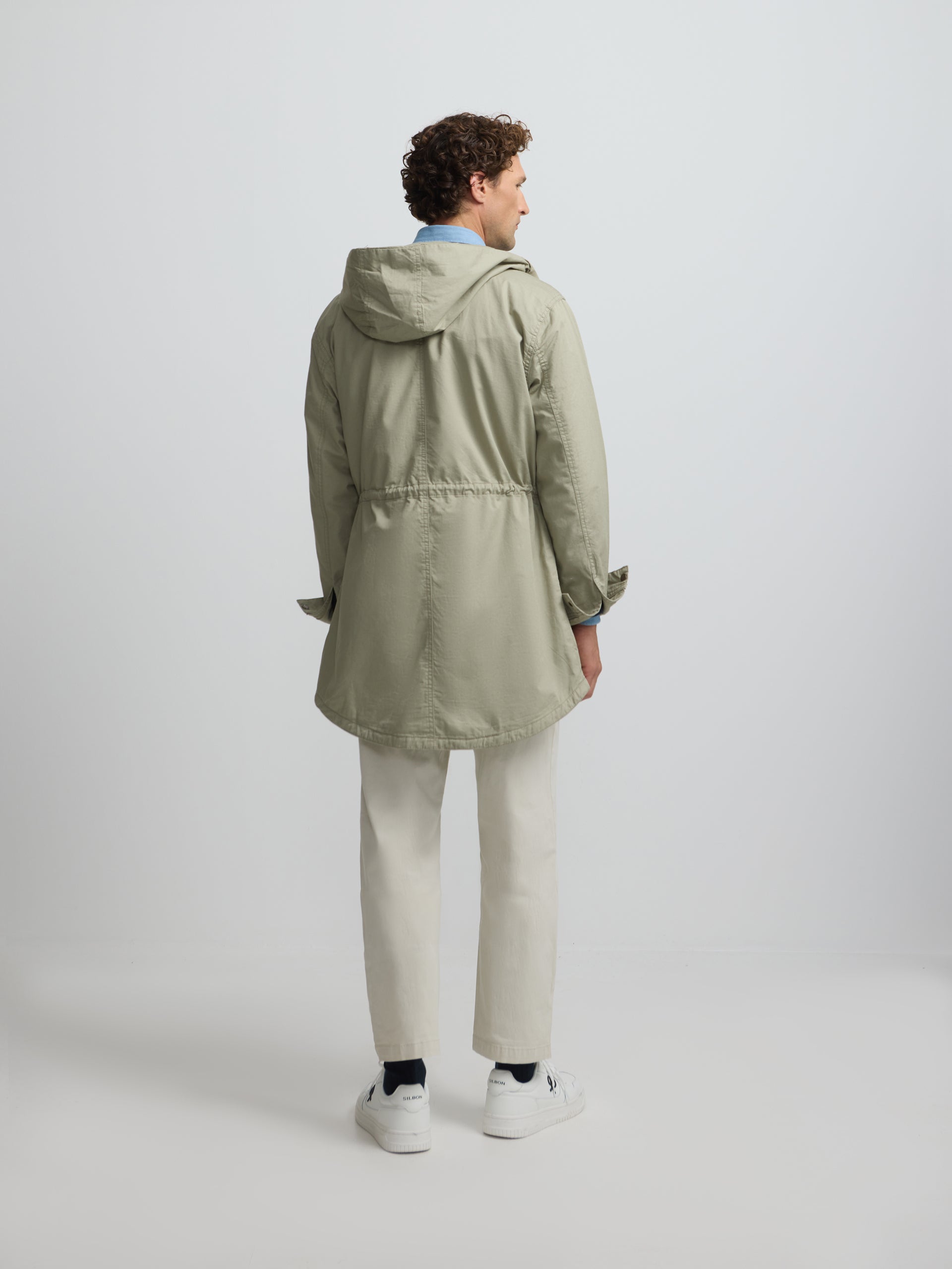 Parka verte teinte en pièce
