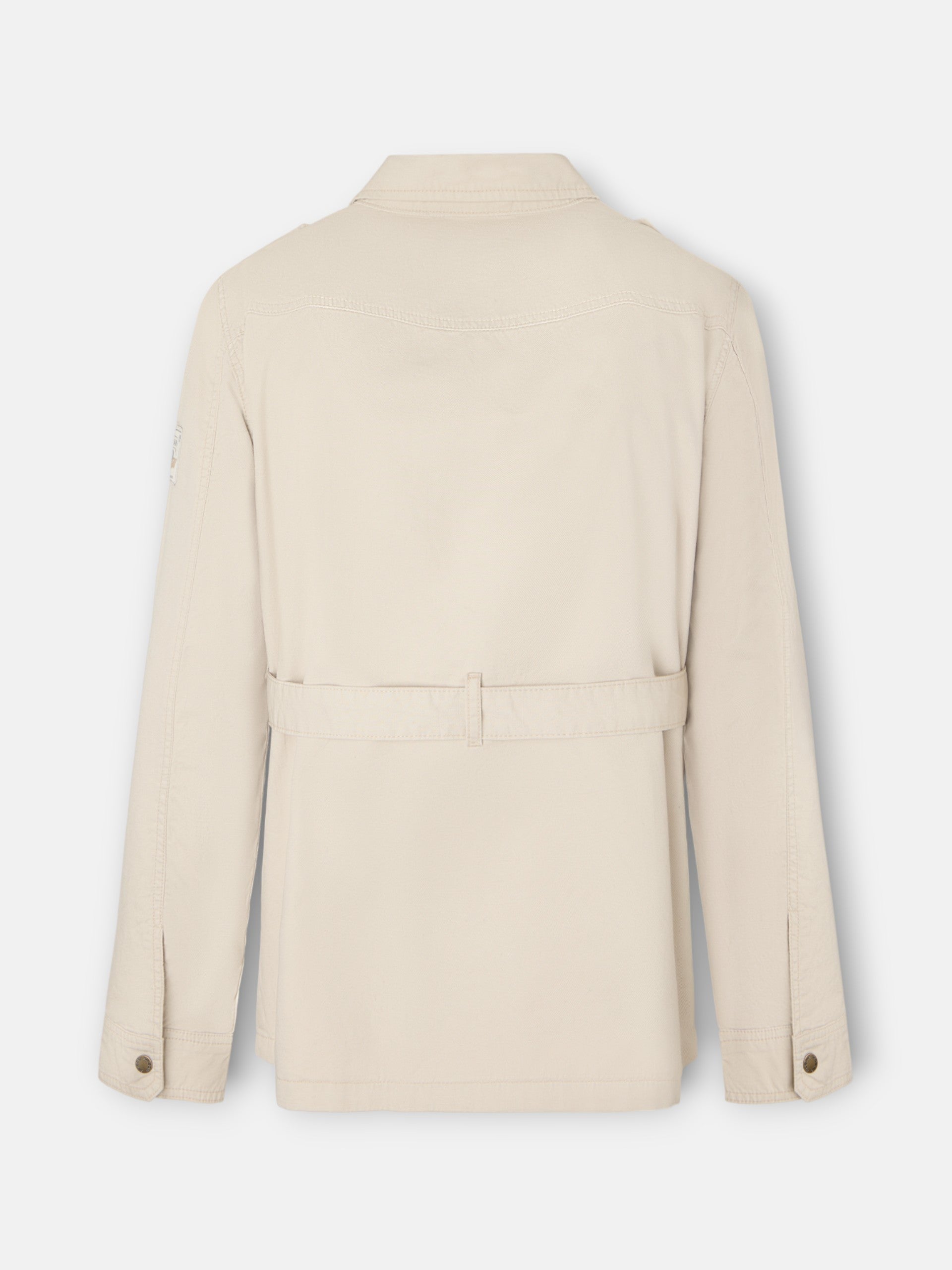 Casaco bege com cinto