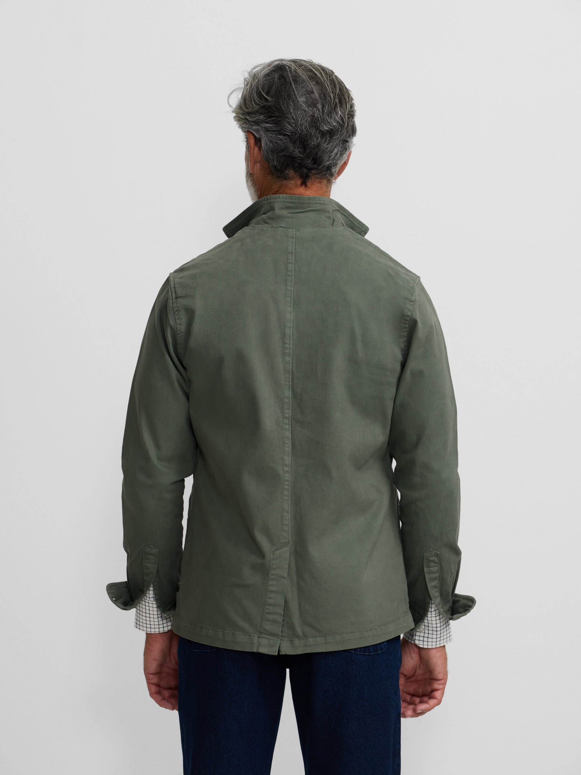 Casual green semi-blazer