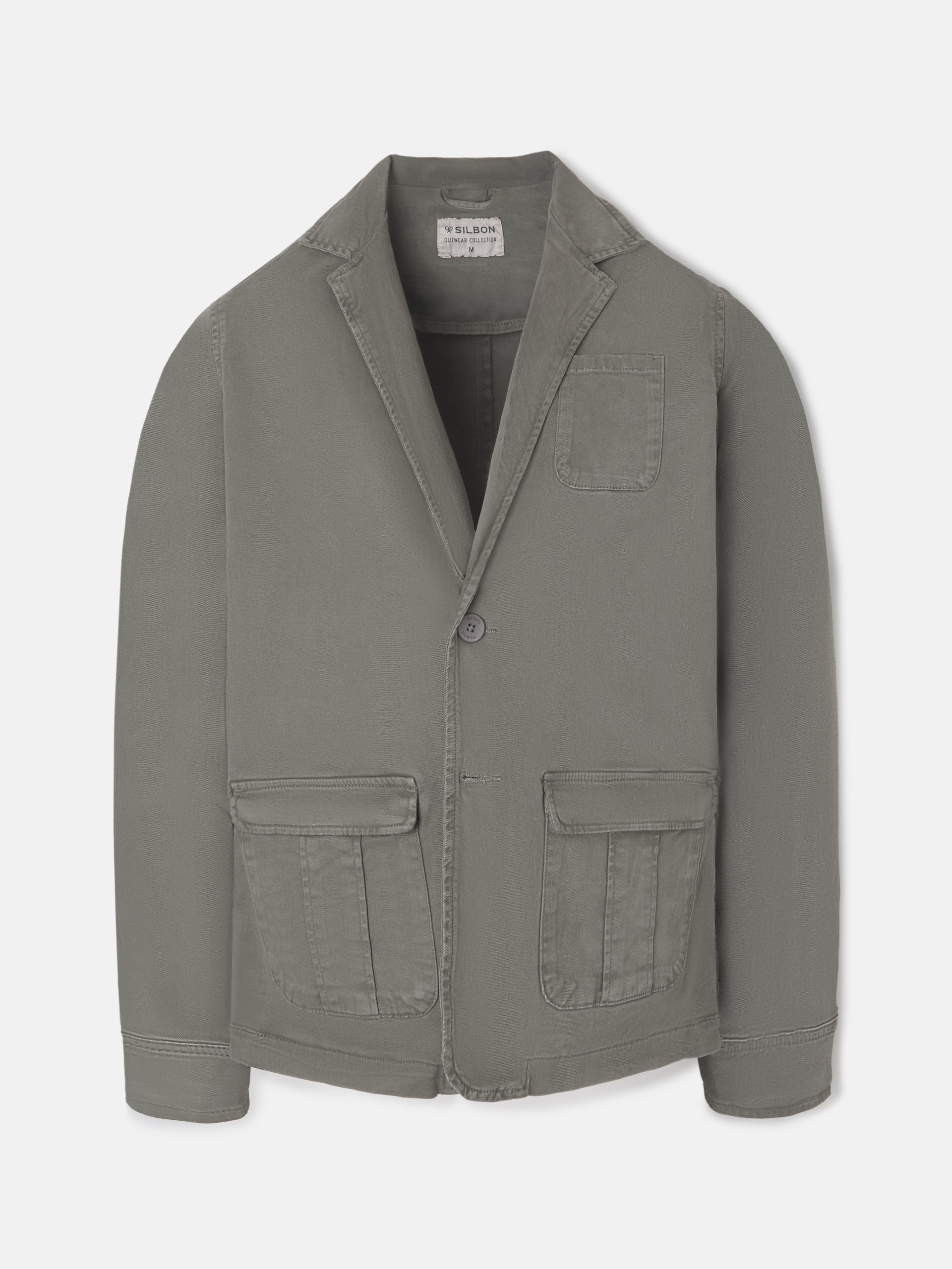 Medium gray casual semi-blazer