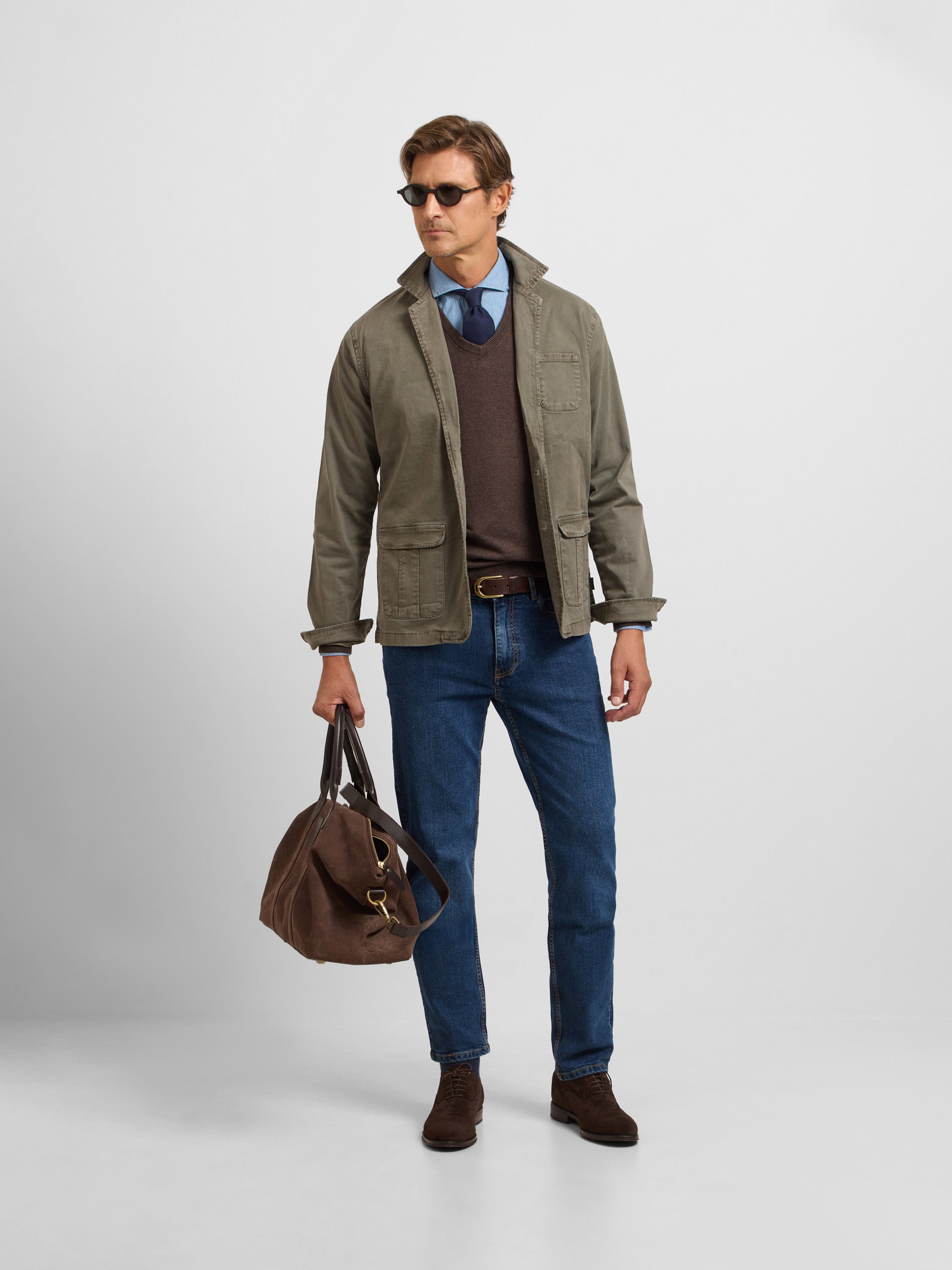 Medium gray casual semi-blazer