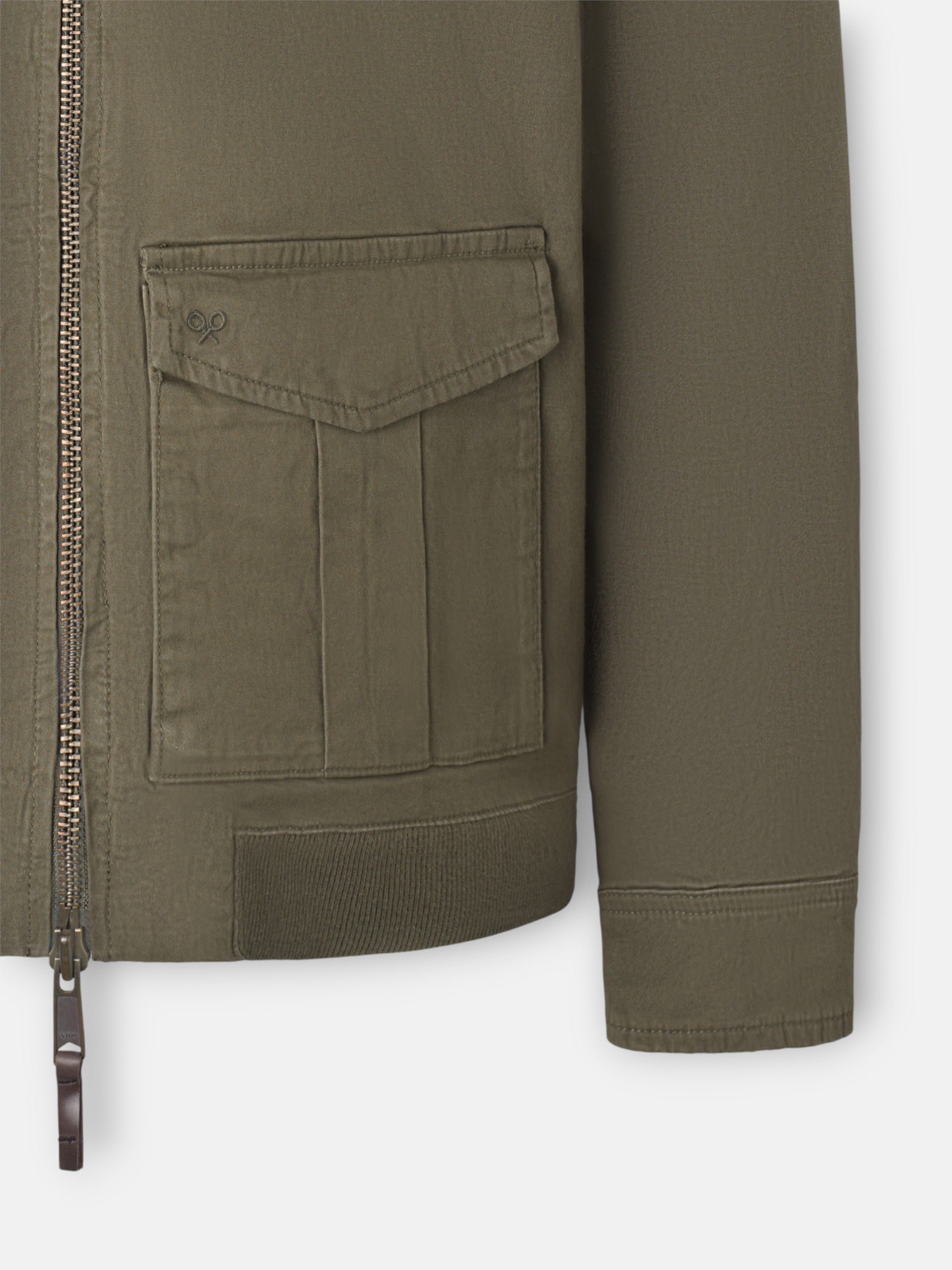 Cazadora garment dye khaki