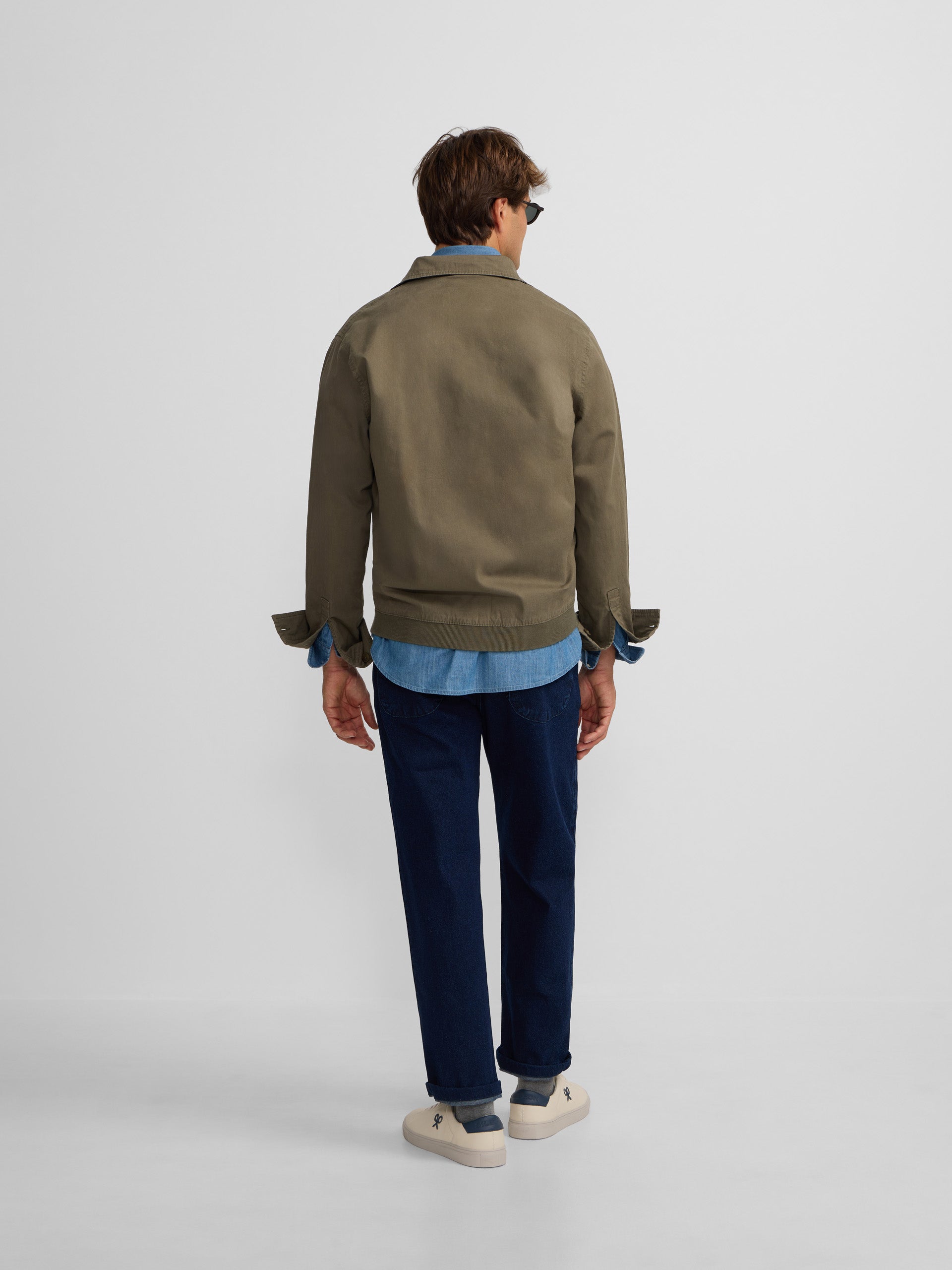 Cazadora garment dye khaki