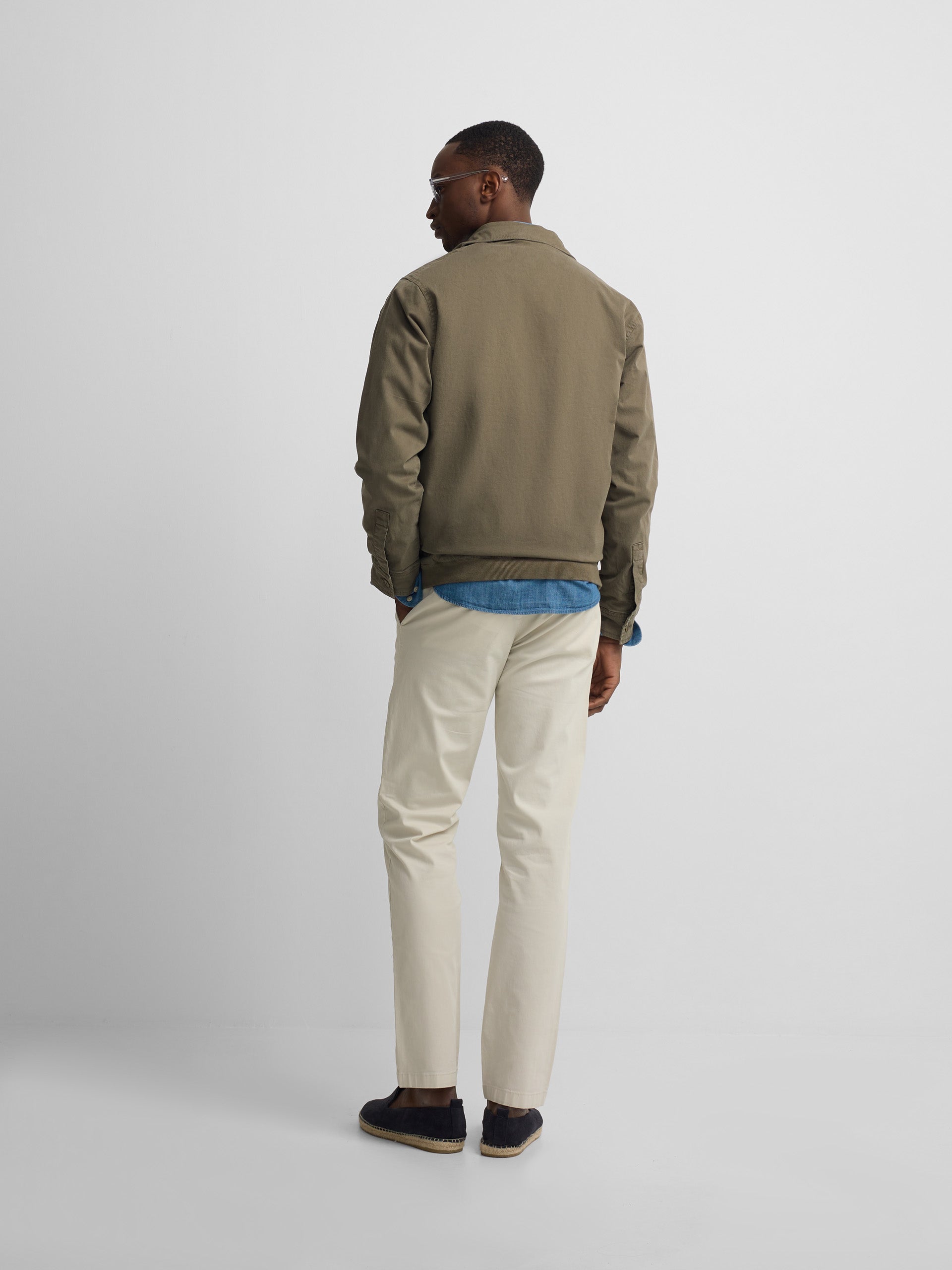 Garment dye khaki jacket