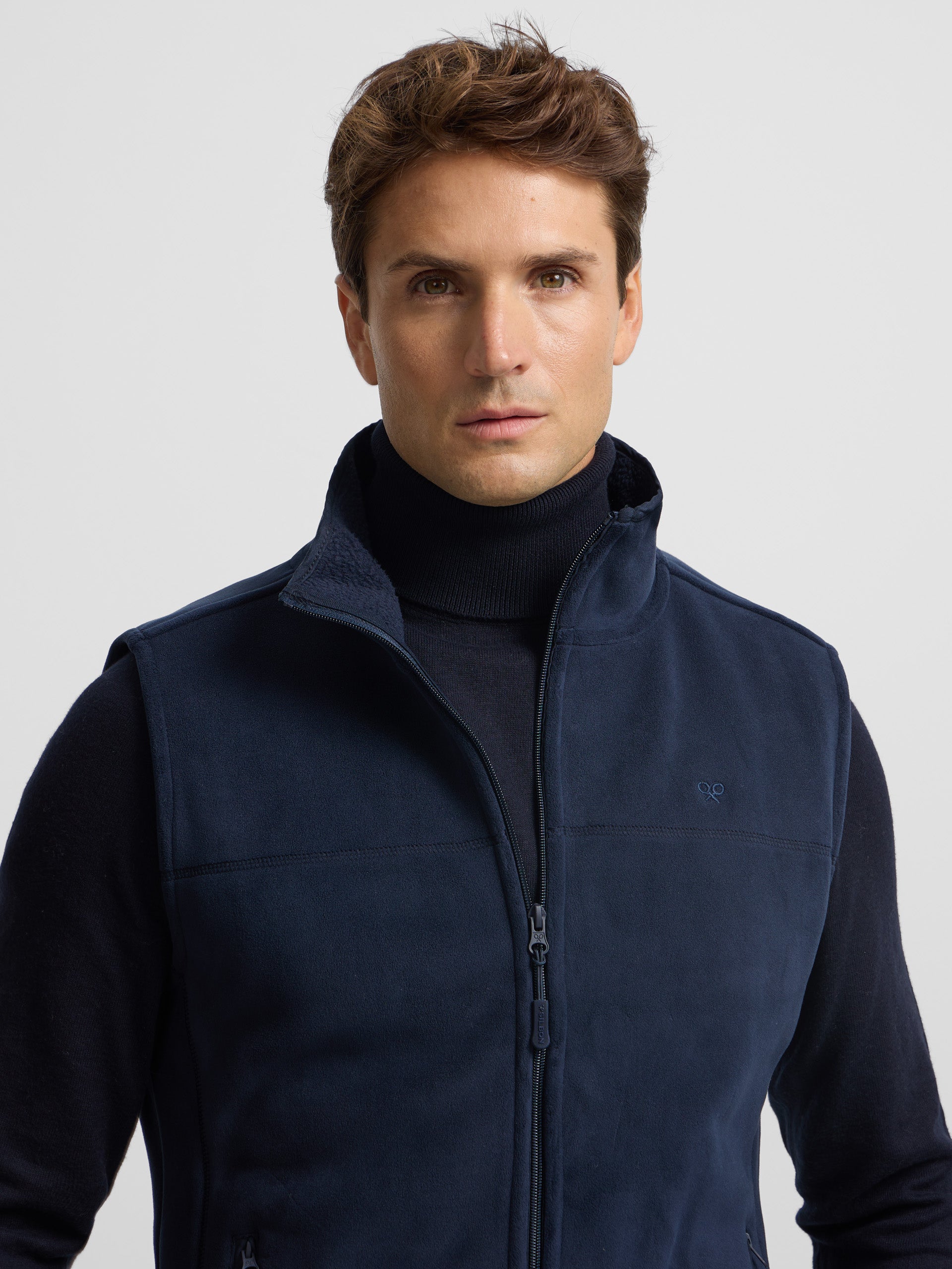 Chaleco polar clasico azul marino