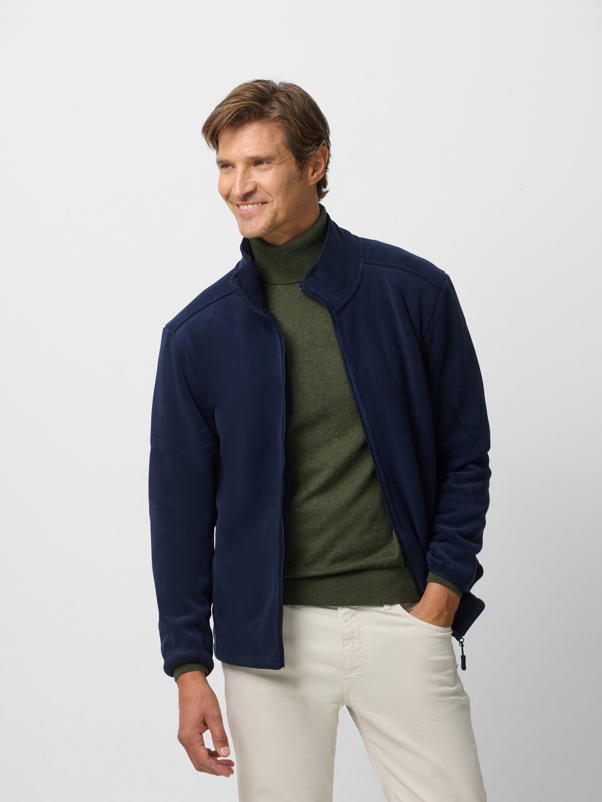 Forro polar clasico azul marino