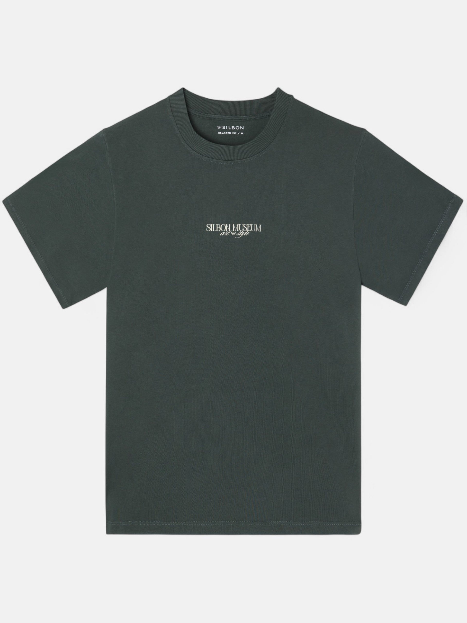Camiseta relaxed fit museum verde