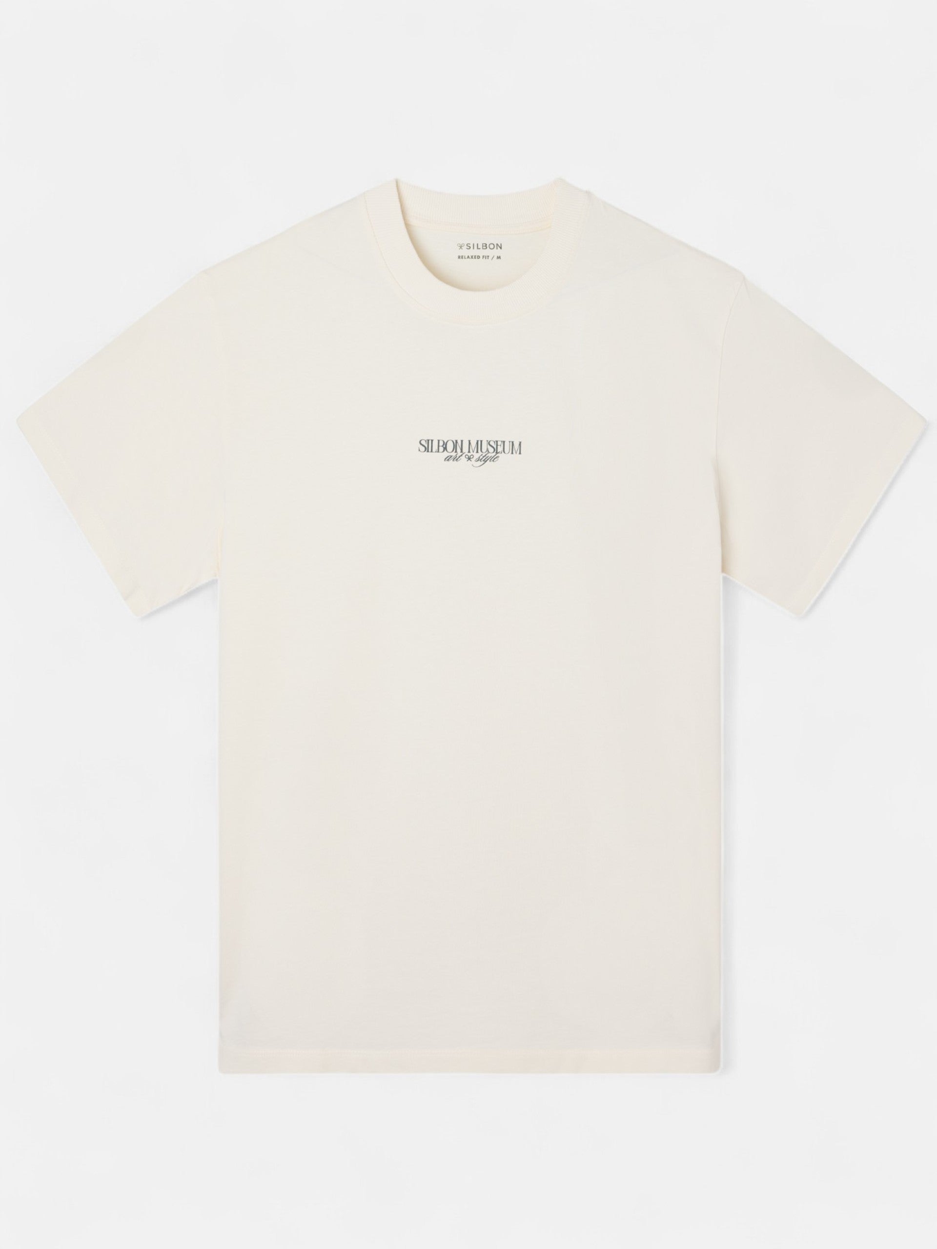 Camiseta relaxed fit museum ecru