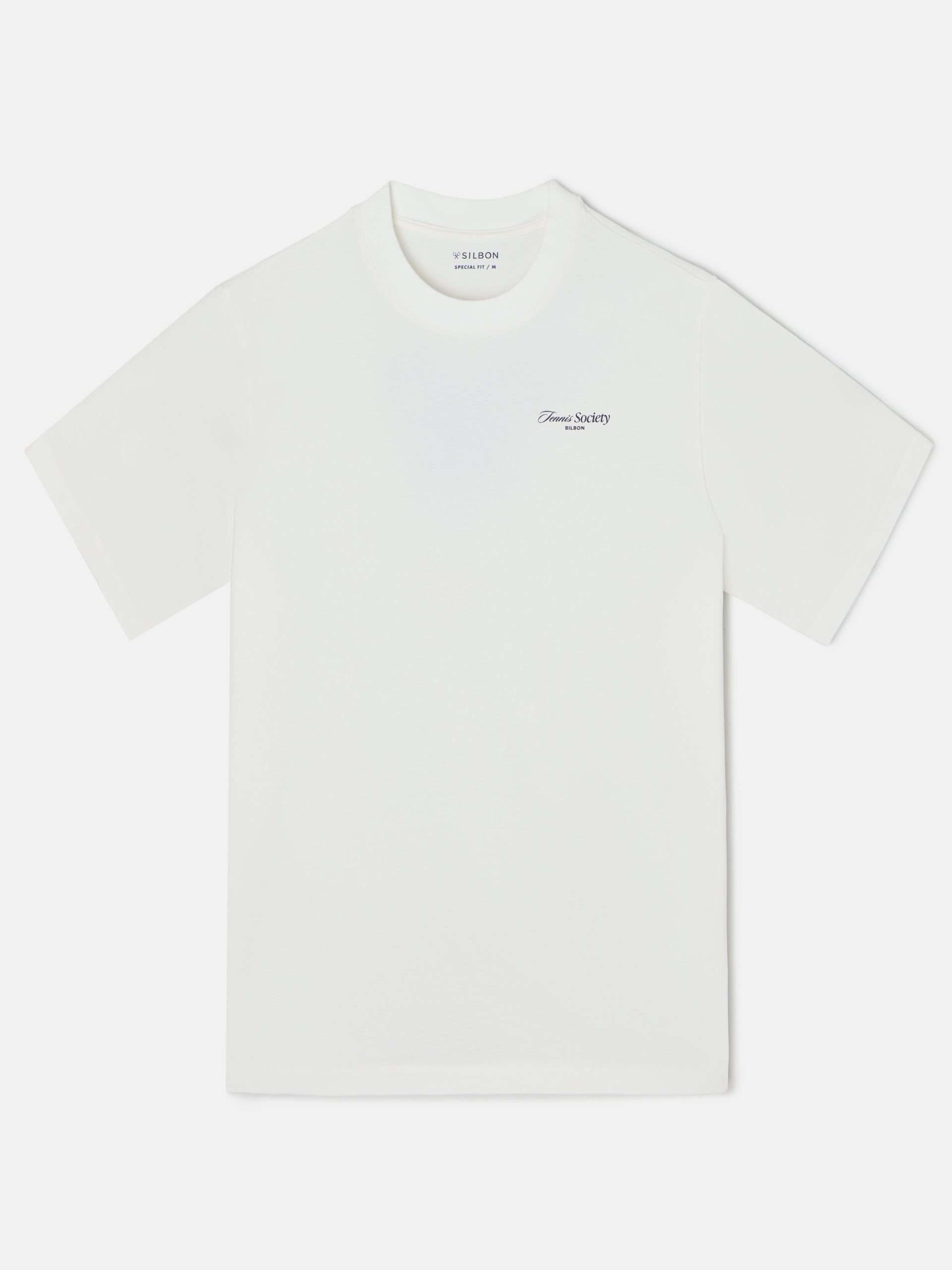 Special fit tennis society cream t-shirt