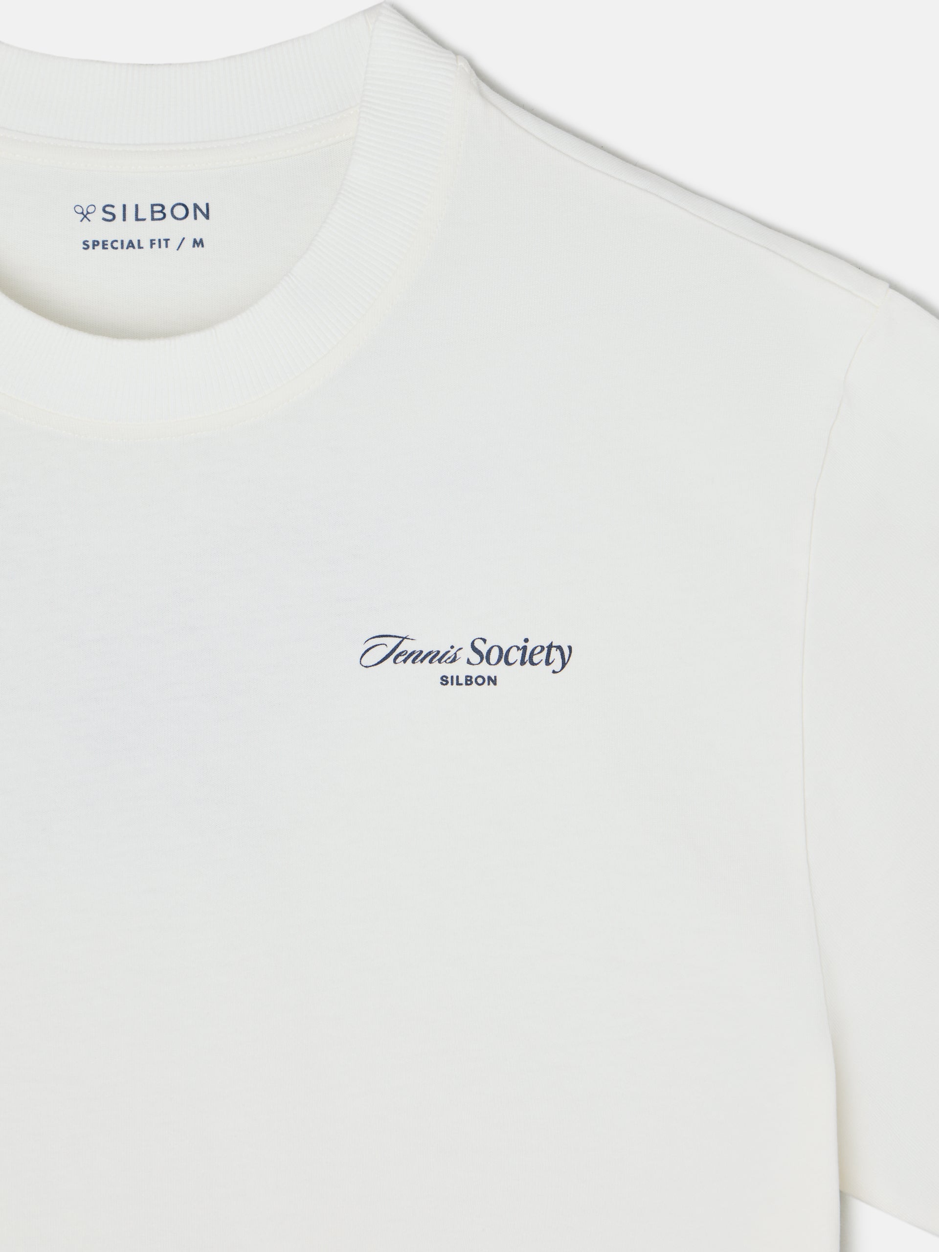 Special fit tennis society cream t-shirt