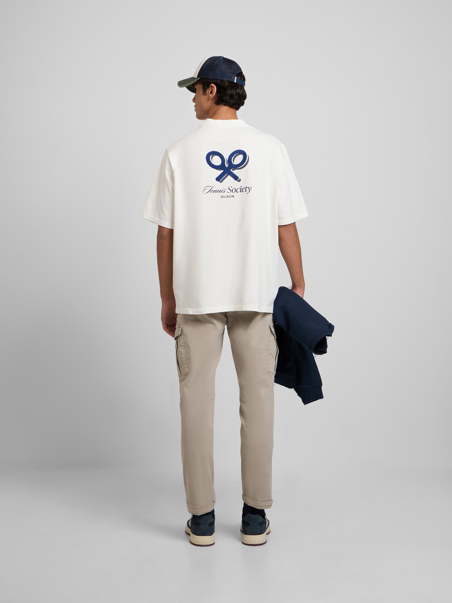 Special fit tennis society cream t-shirt