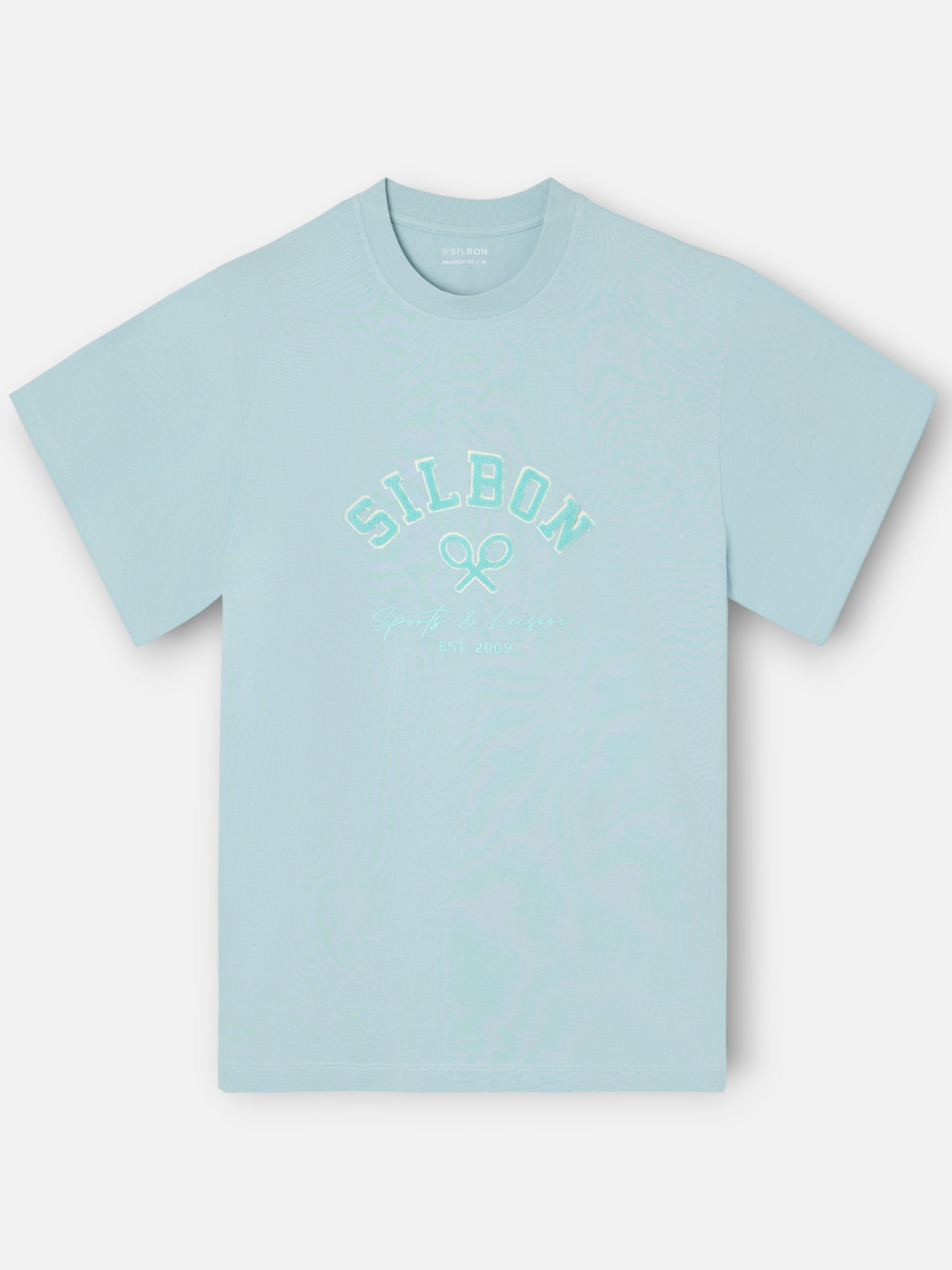 Relaxed fit leisure aquamarine T-shirt