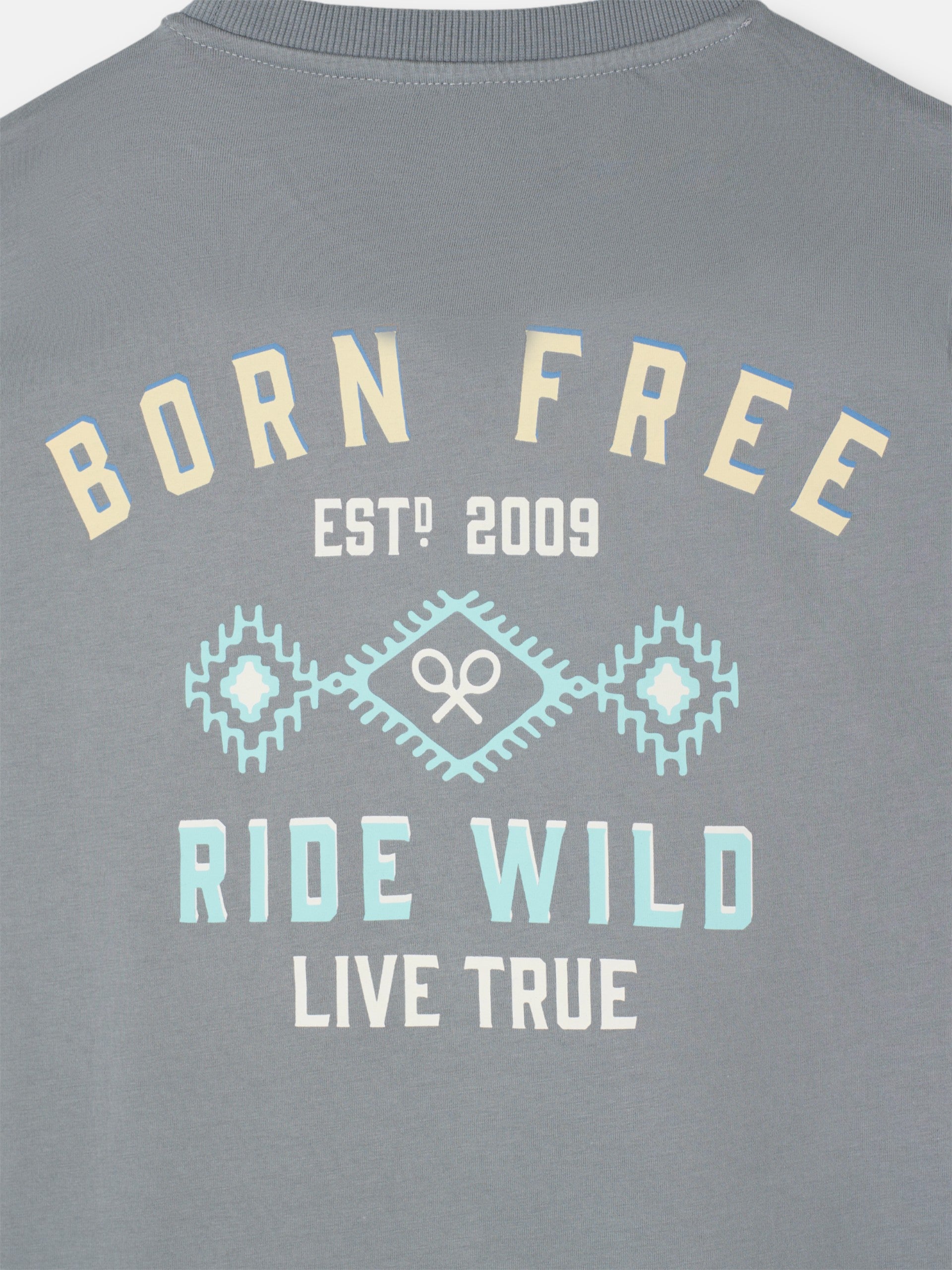 T-shirt born free cinzenta