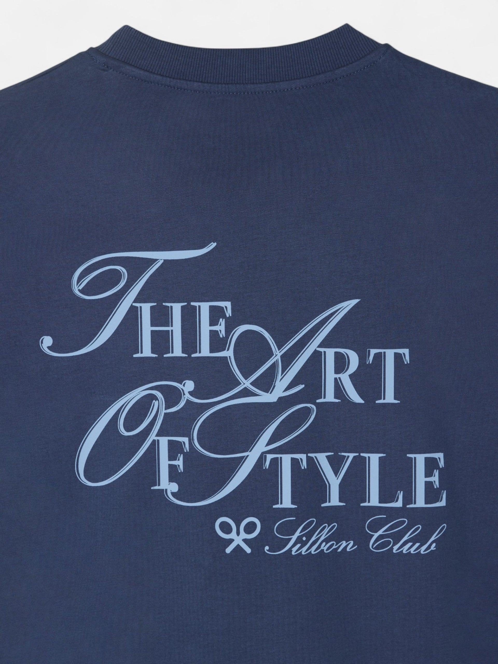 Camiseta relaxed fit art style azul marino