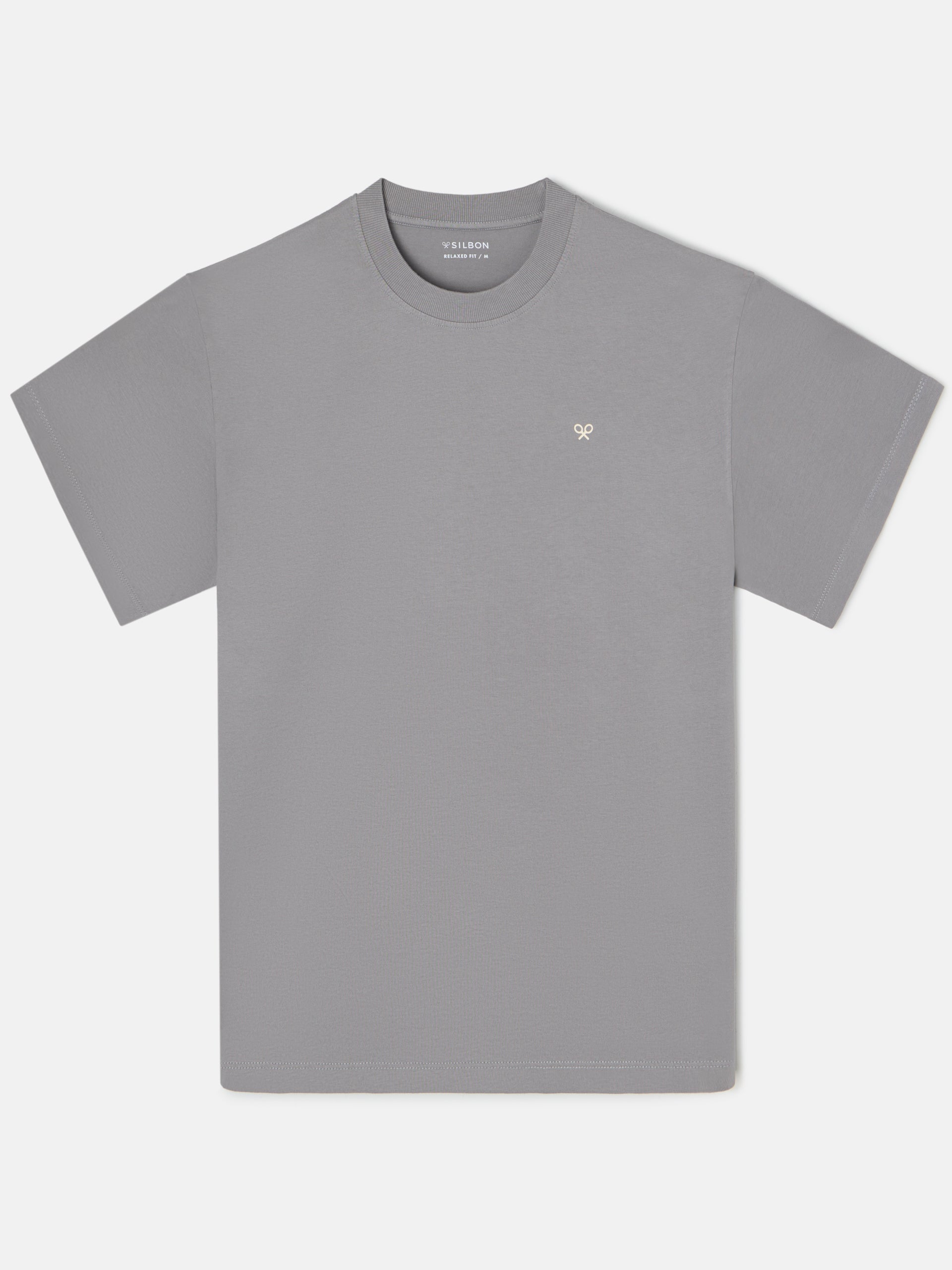 Relaxed just vibes grey t-shirt