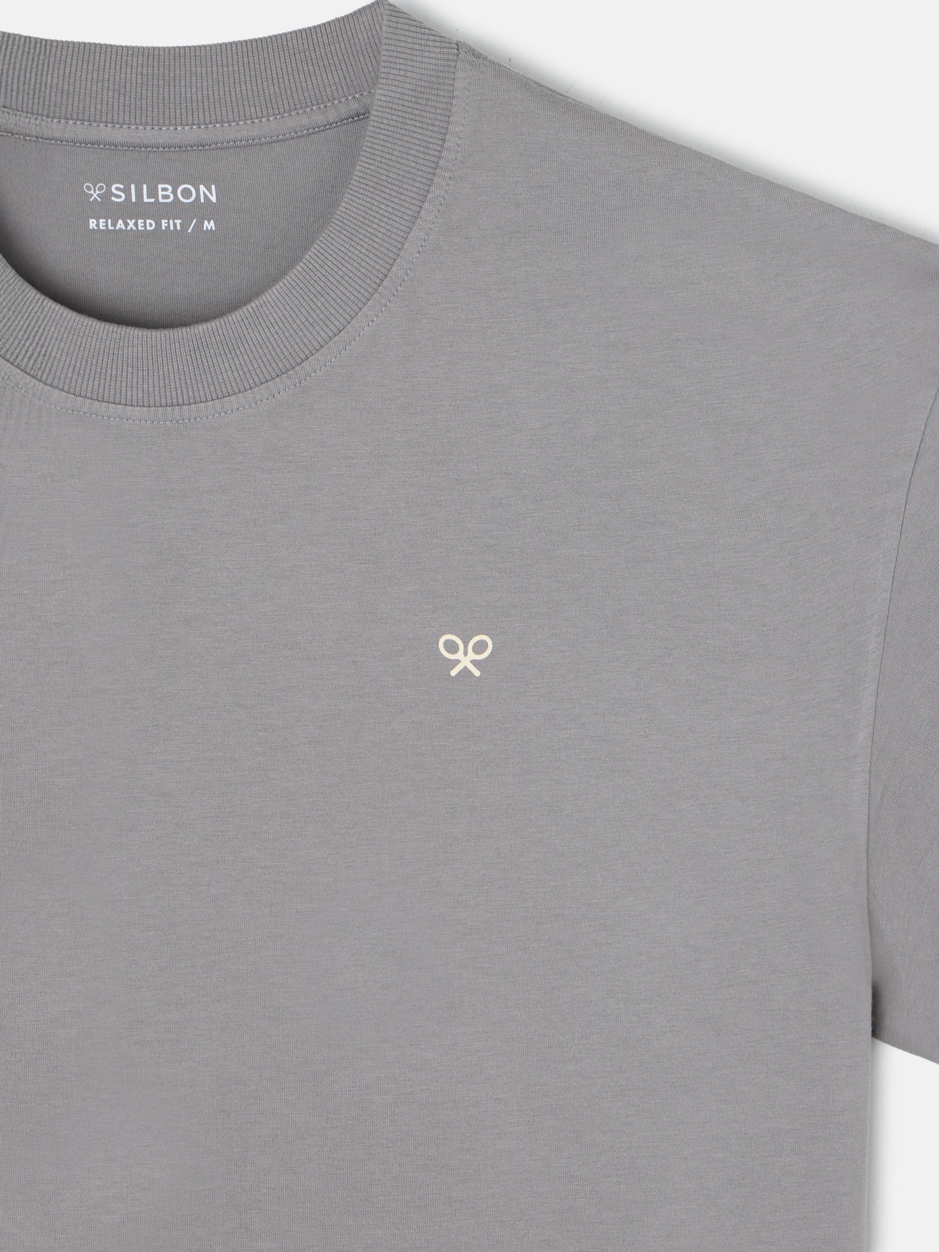 Relaxed just vibes grey t-shirt