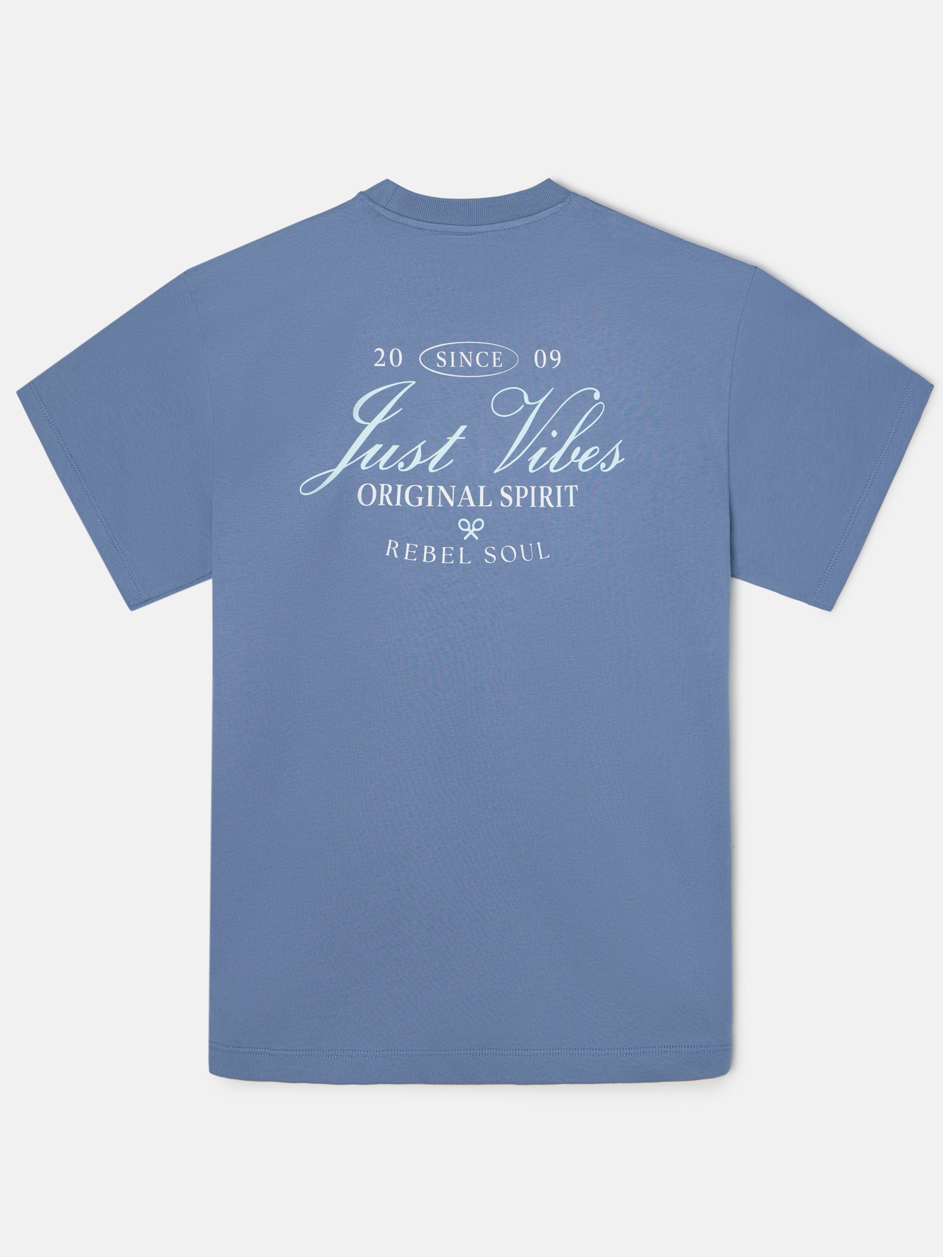 Relaxed just vibes blue t-shirt