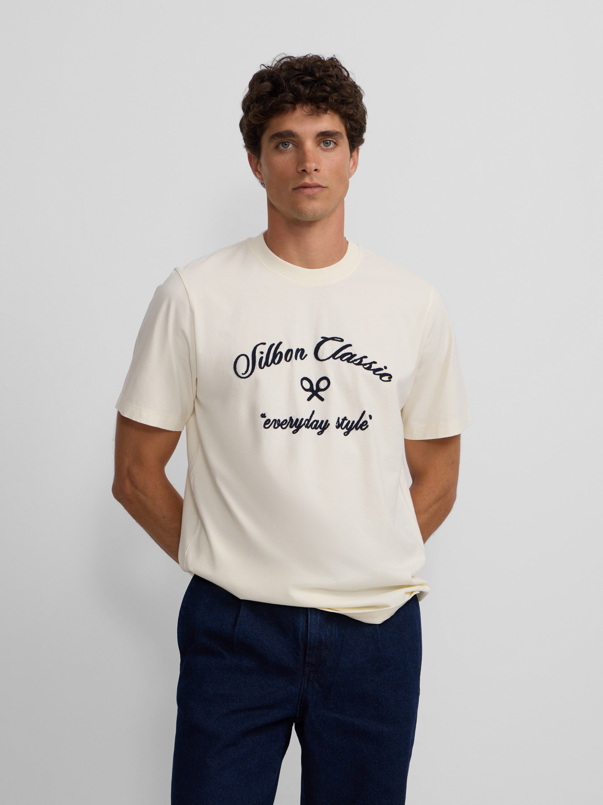 T-shirt style quotidien crème