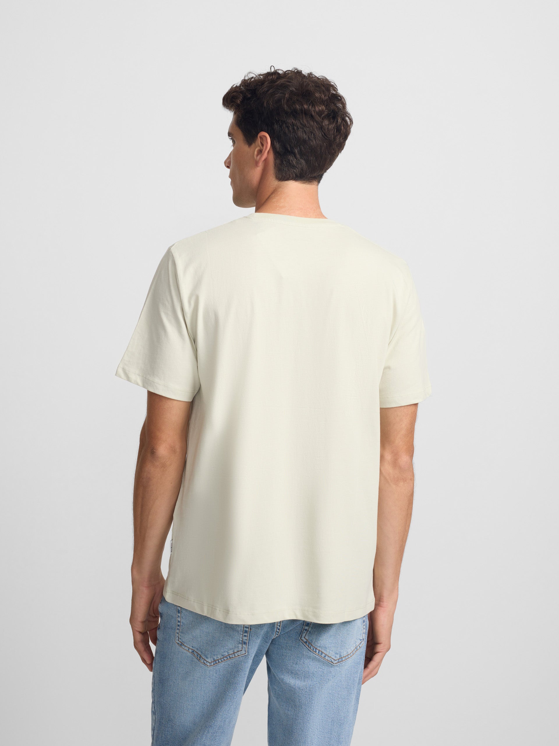 Camiseta silbon minilogo verde claro