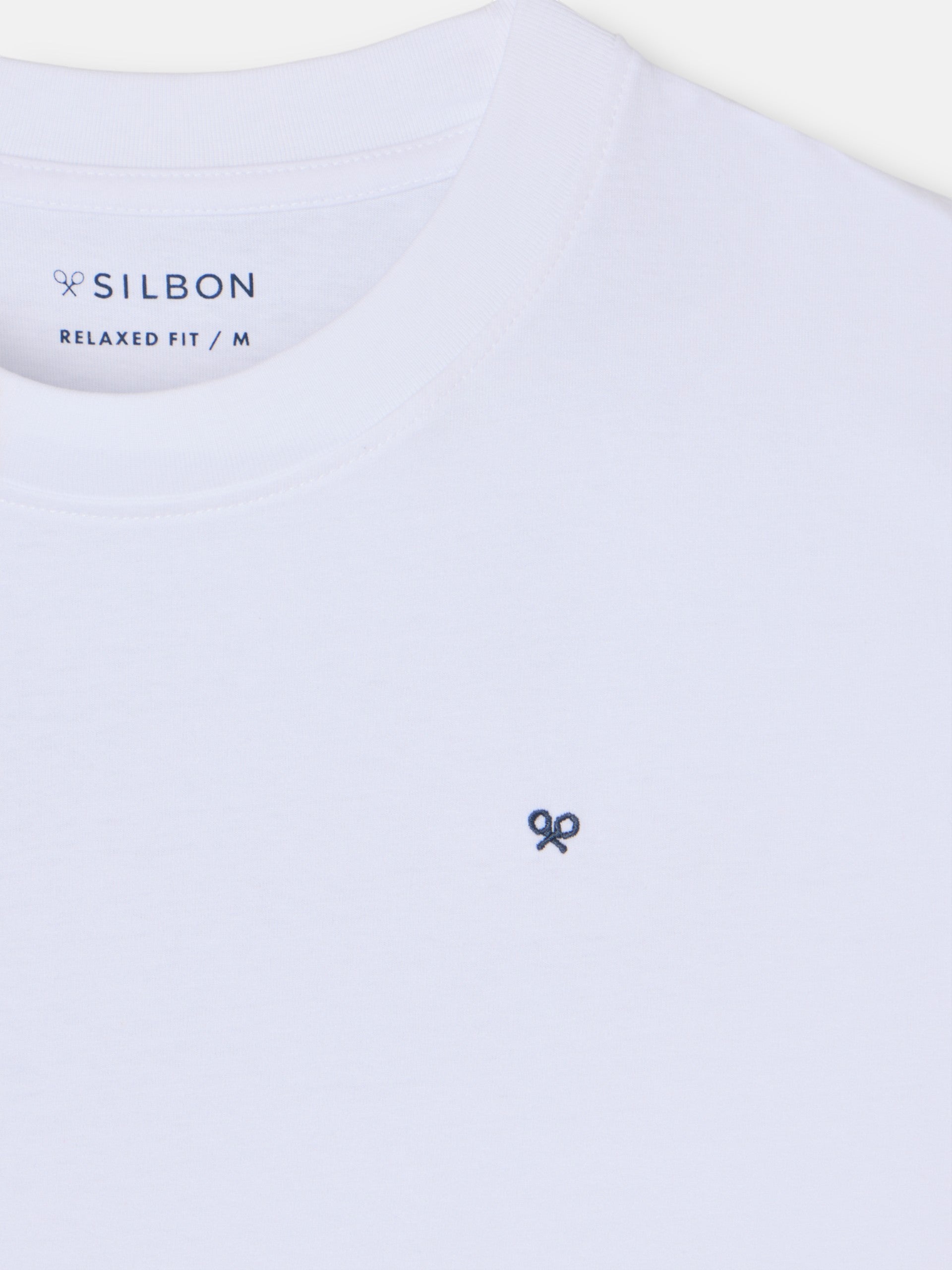 Camiseta relaxed fit sport college blanco