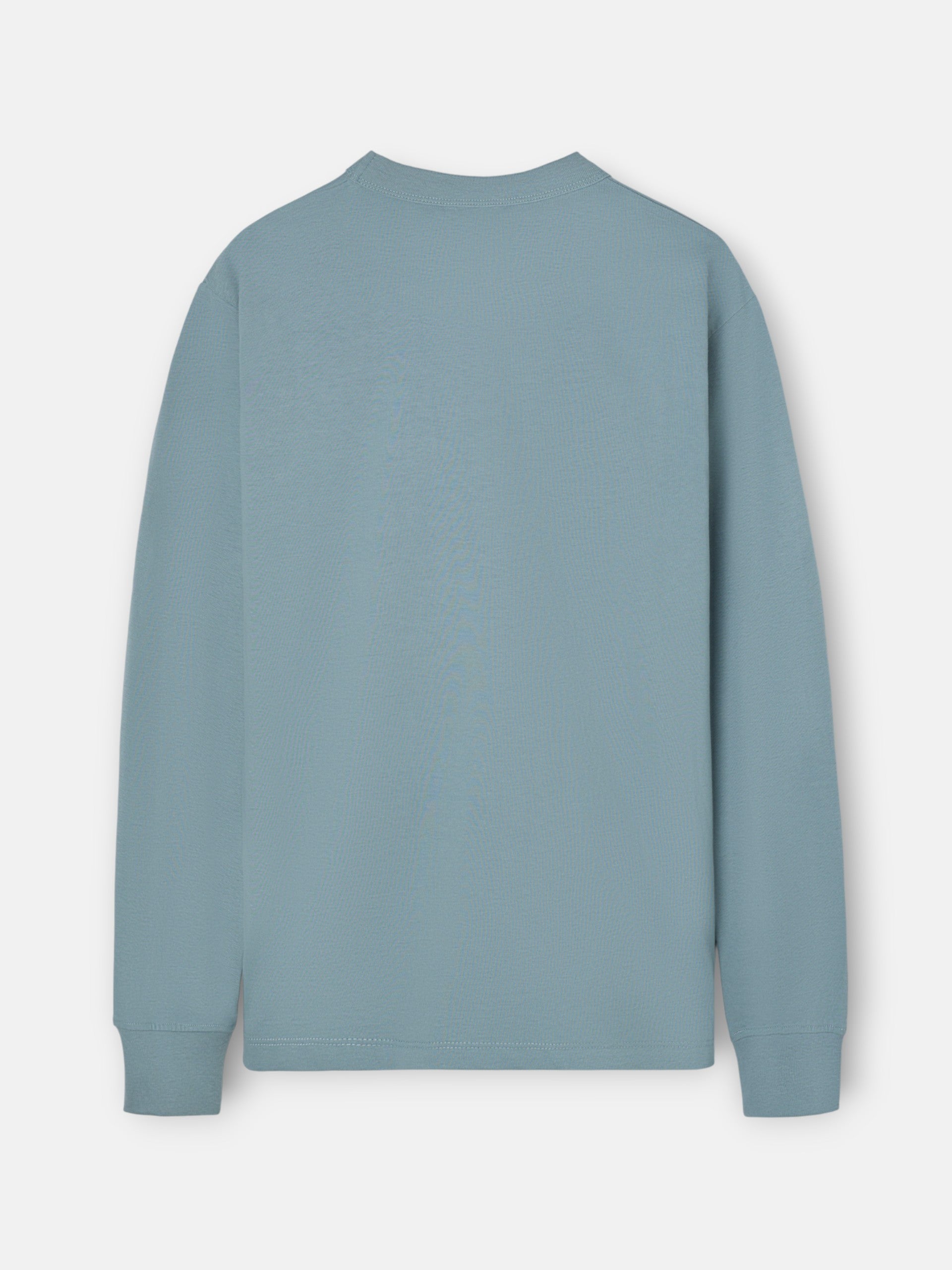 Long-sleeved green pocket t-shirt