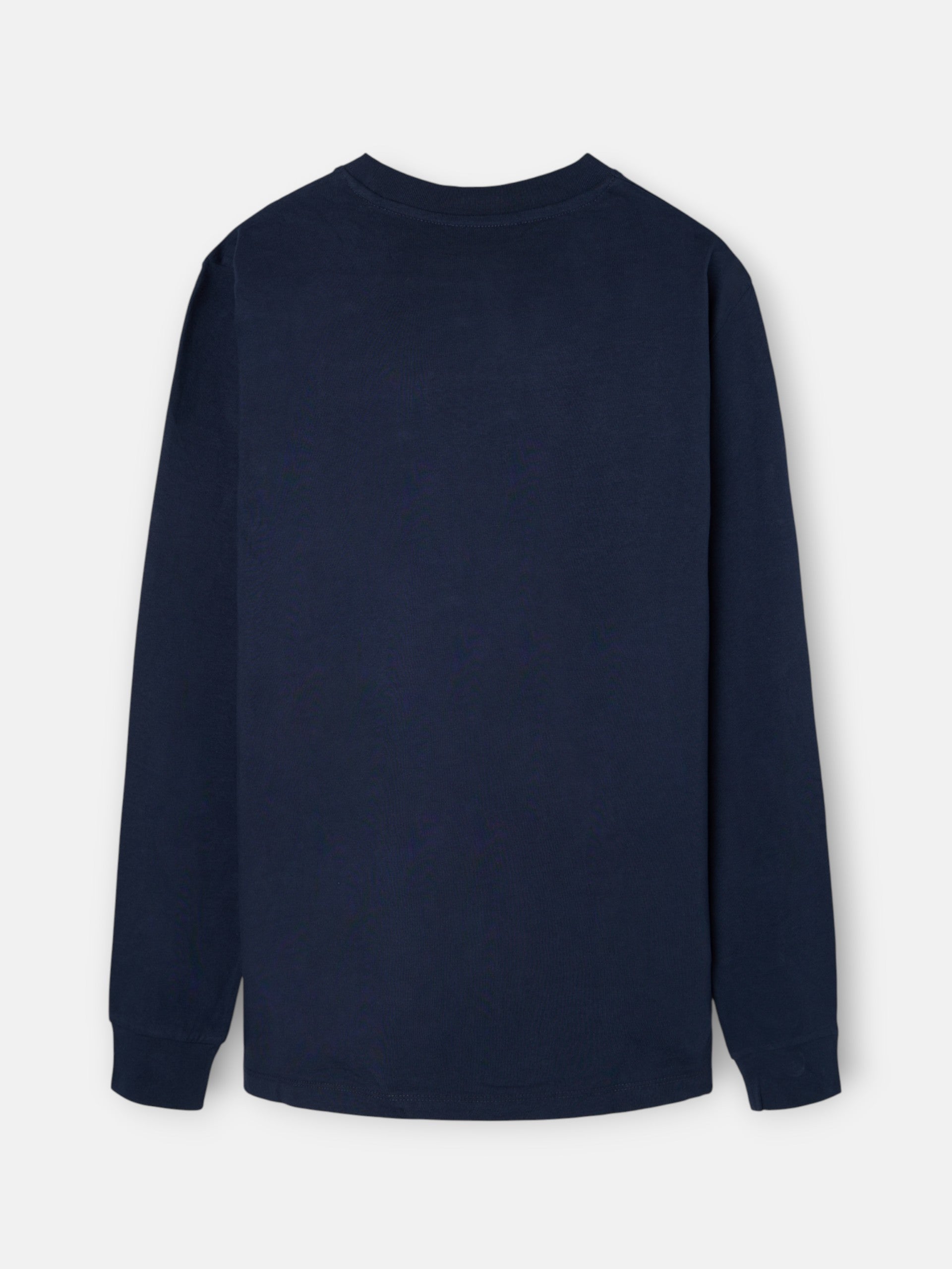 Camisola de manga comprida com minilogo azul-marinho