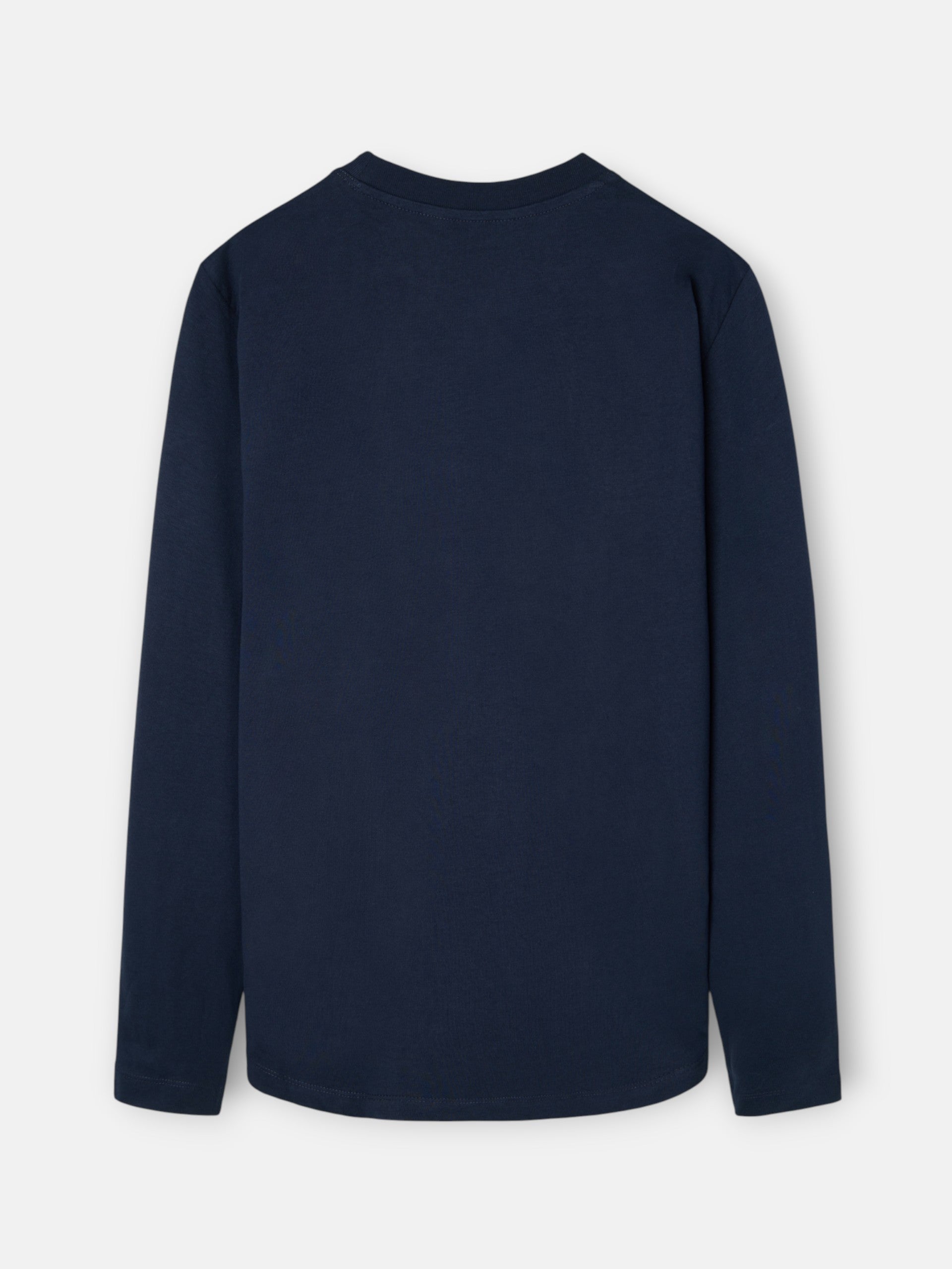 Camiseta manga larga logo medio azul marino