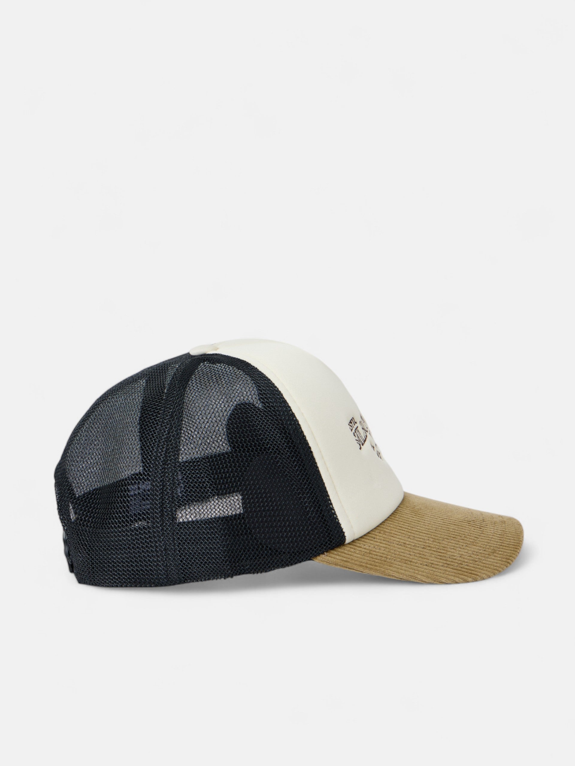 Tennis Club Corduroy Beige Trucker Cap