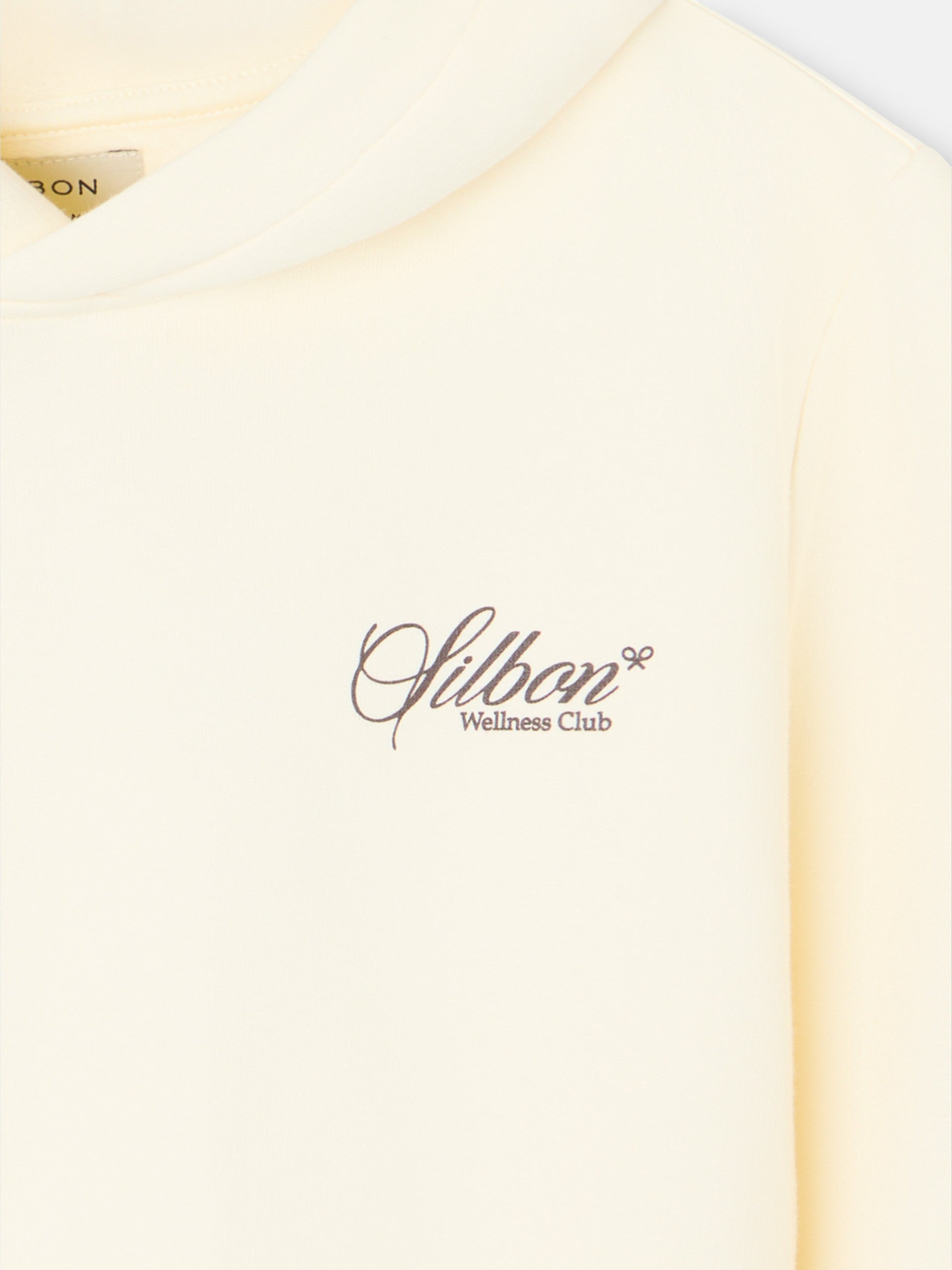 Sudadera hoodie wellness club crema