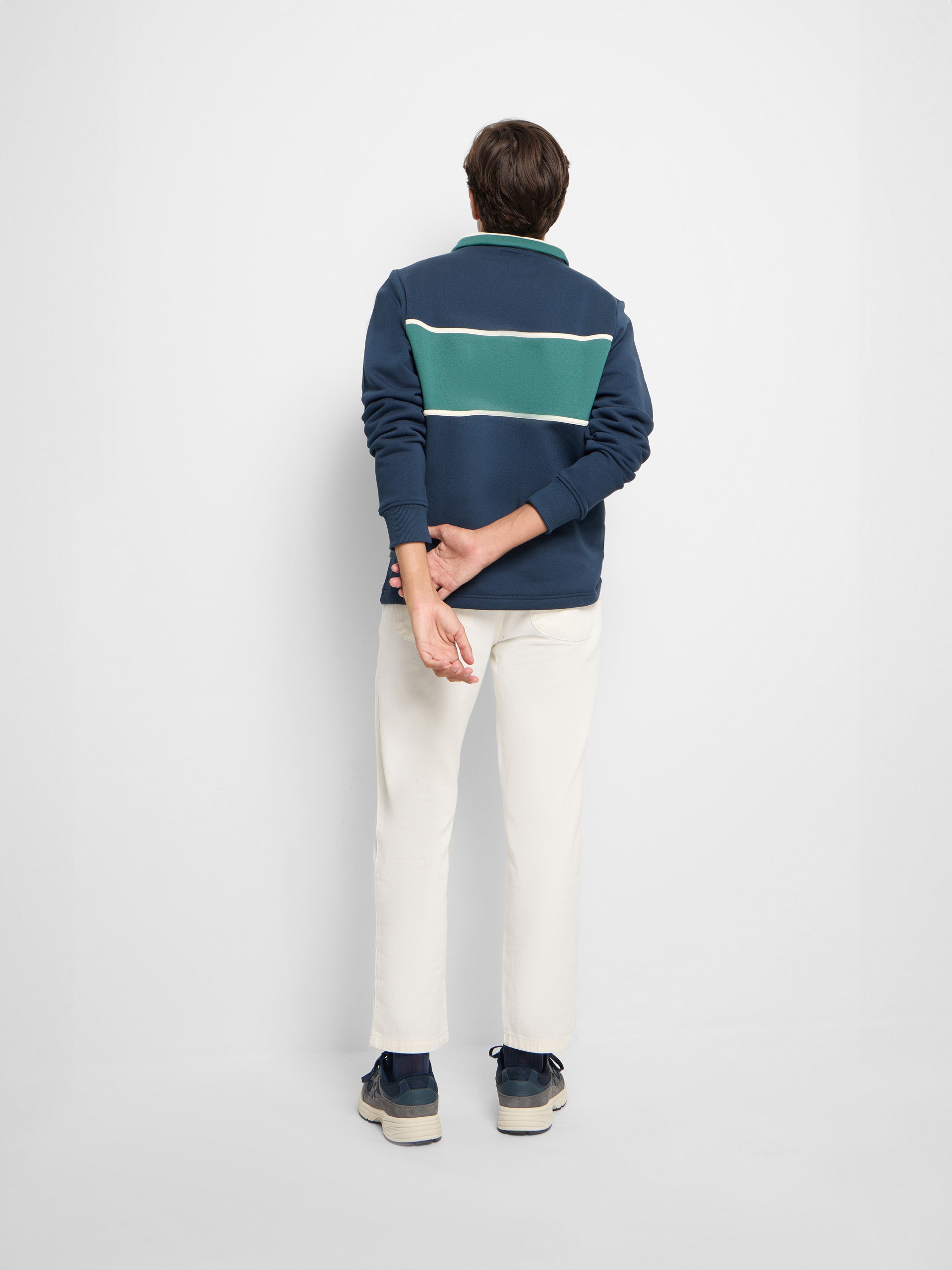 Sudadera cuello polo silbon sports marino