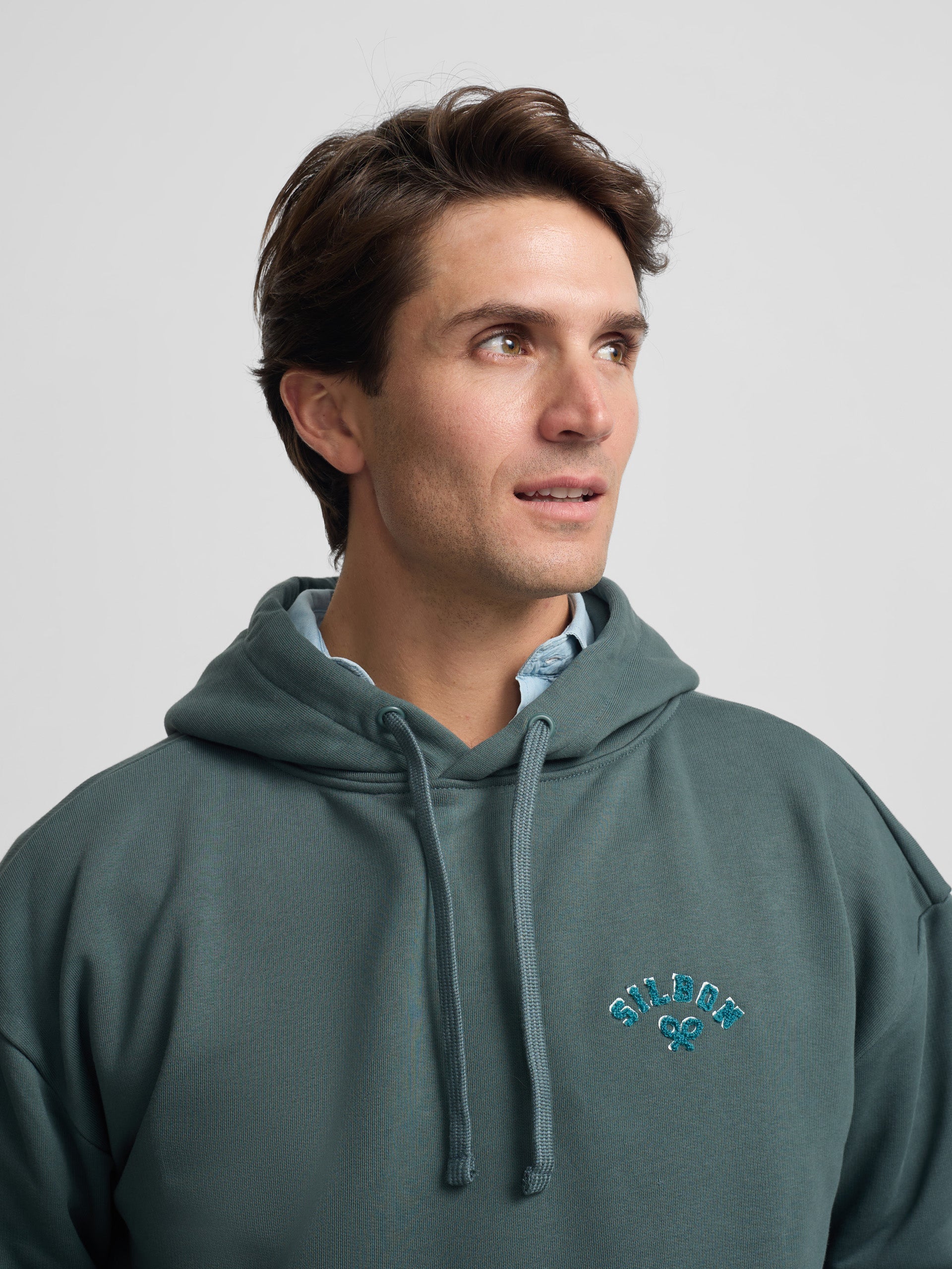 Sweat à capuche décontracté vert foncé