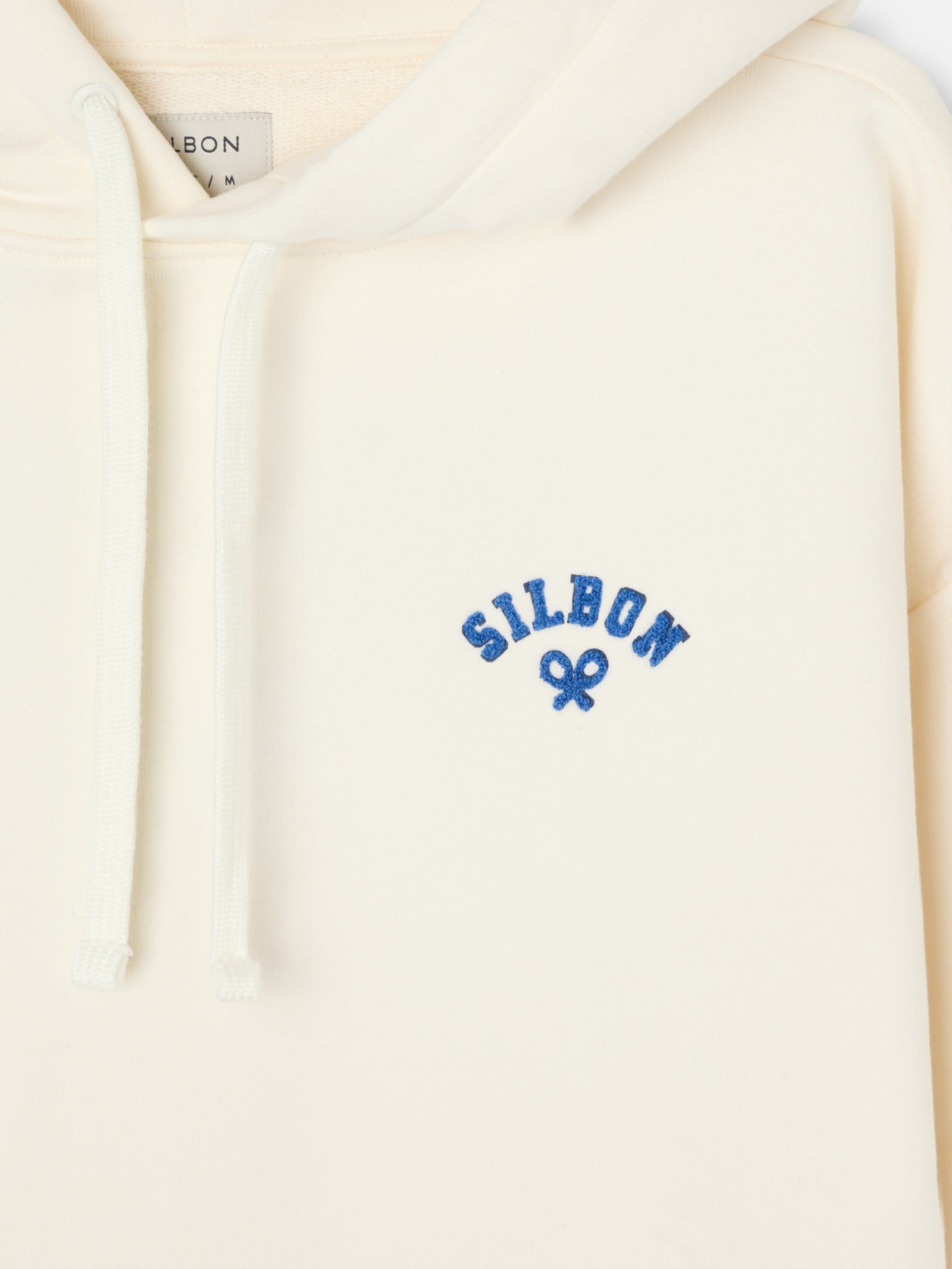 Sudadera hoodie relaxed fit leisure crema