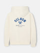 Cream relaxed fit leisure hoodie sweatshirt