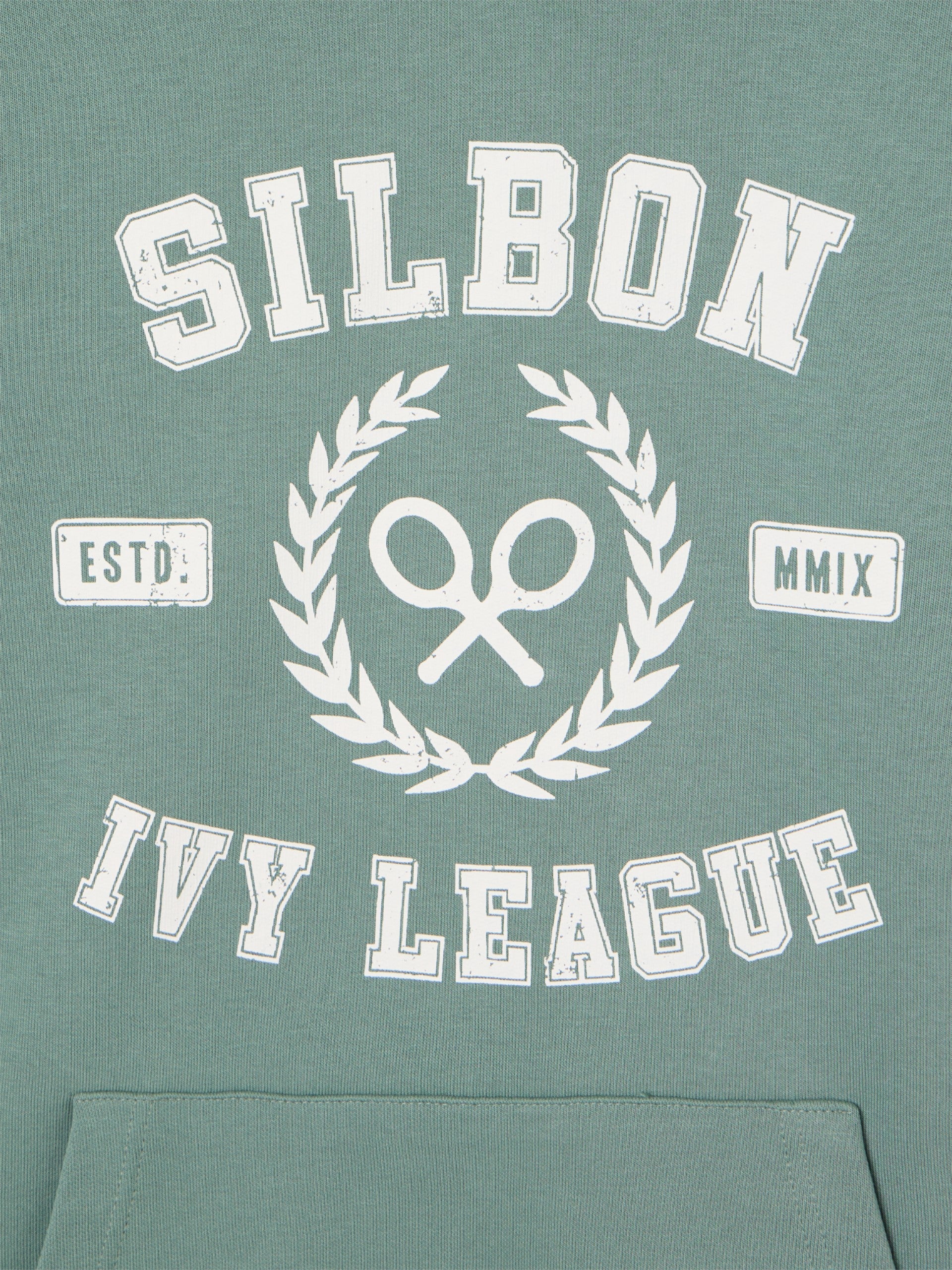 Sweatshirt hoodie Silbon ivy league verde
